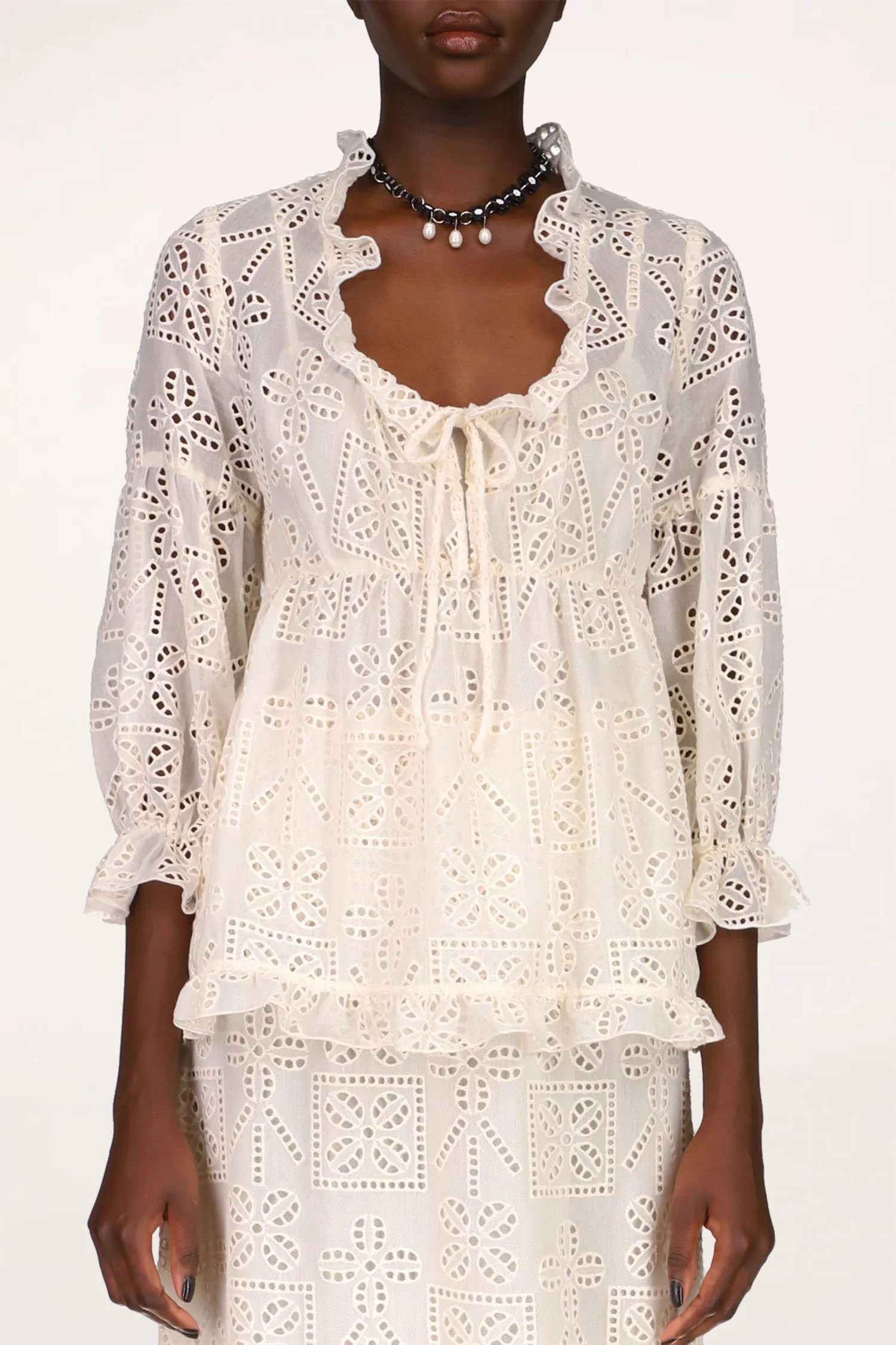 Aesthetic Eyelet Top - Image 3
