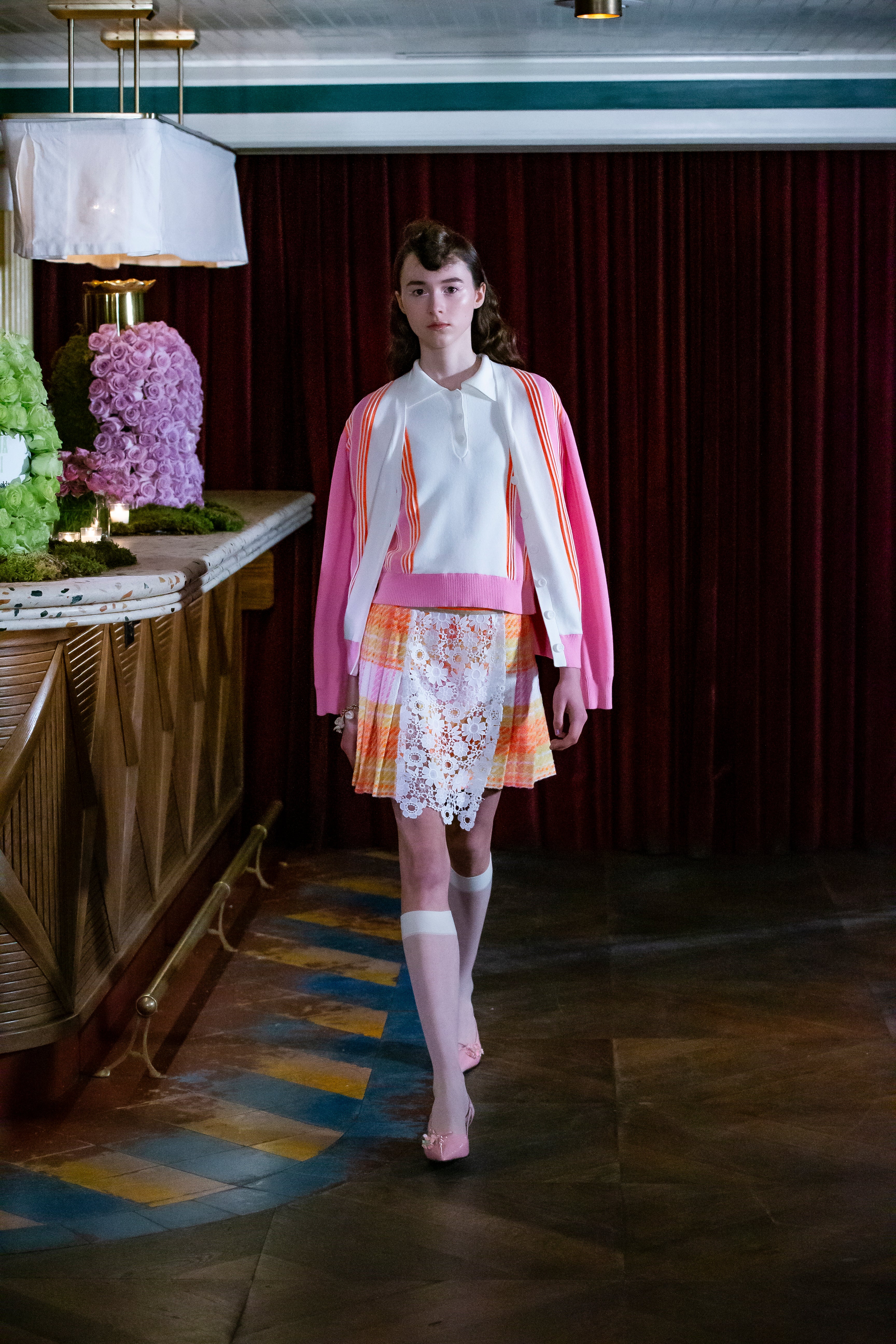 Amalfi Knit Cardigan - Pink Multi - Image 9