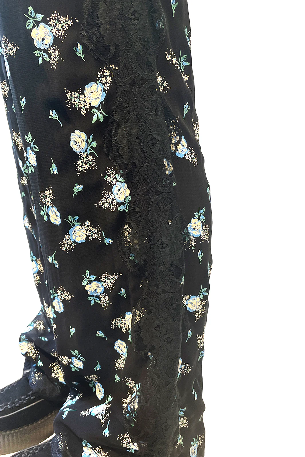 Anna Sui Spring 1995 Lingerie Floral Pants - Image 5
