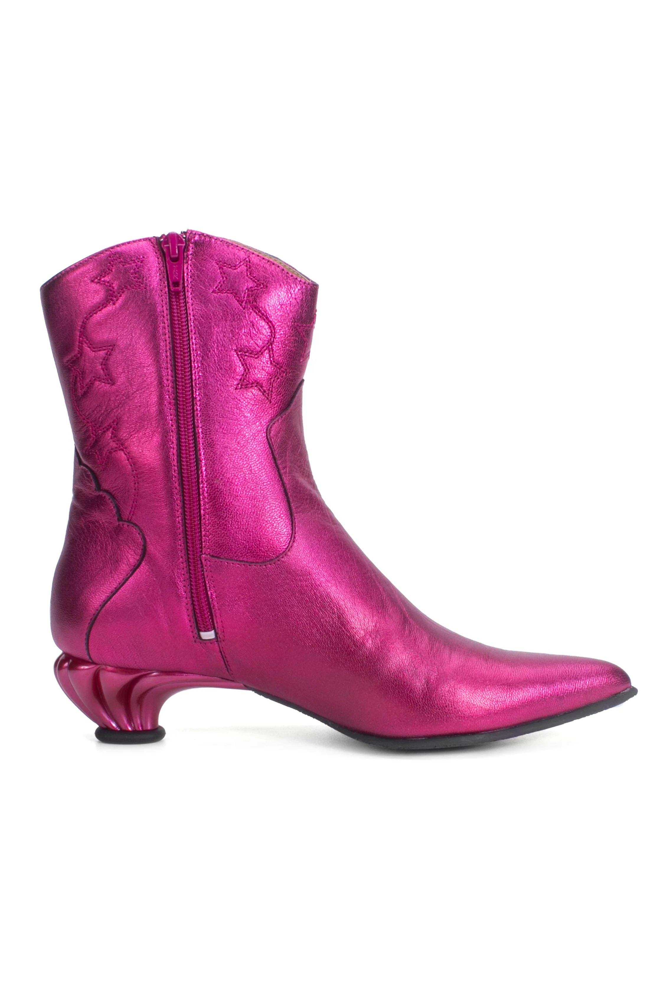 John Fluevog Western Boot - Metallic Azalea - Image 3