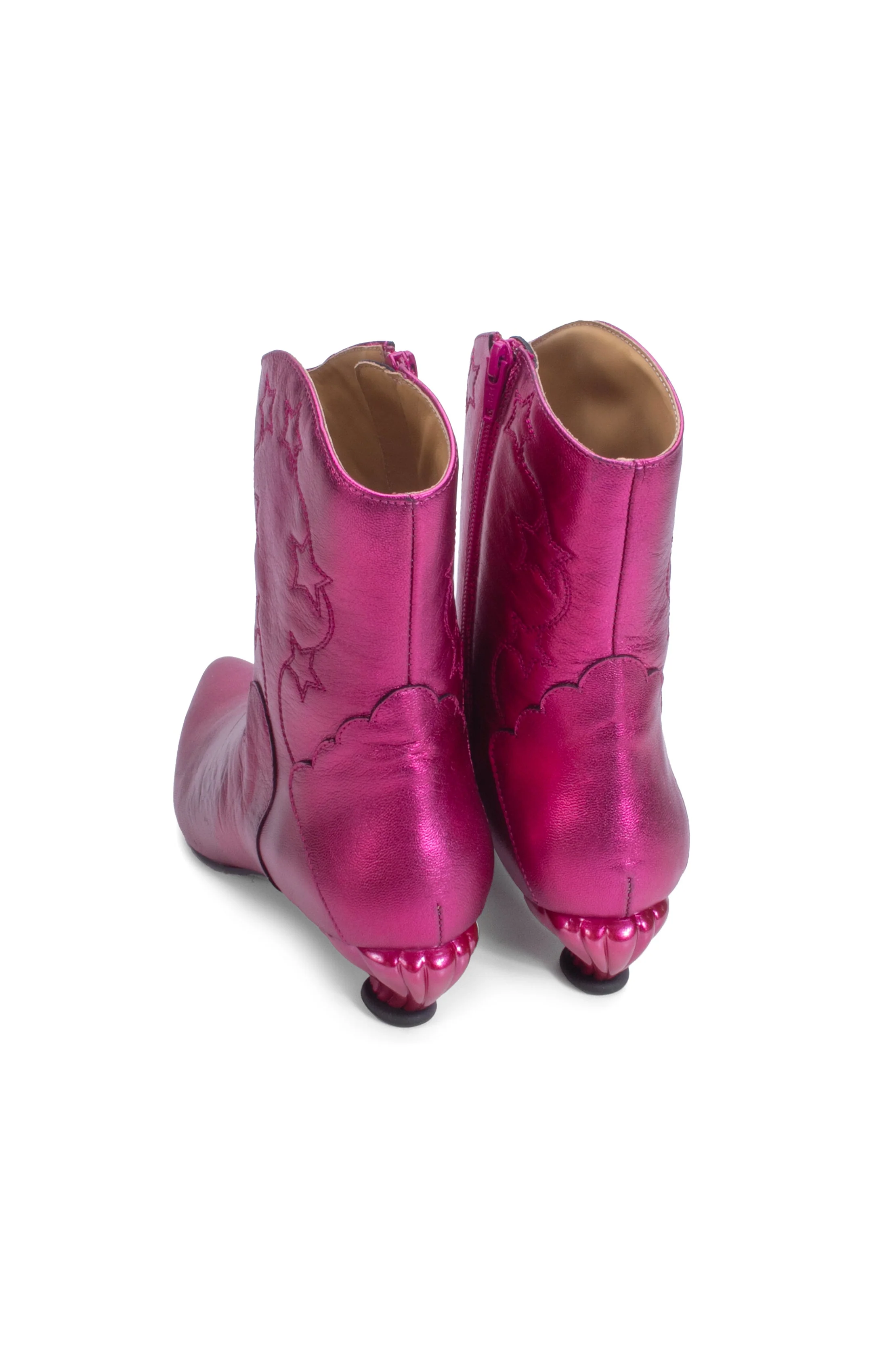 John Fluevog Western Boot - Metallic Azalea - Image 4