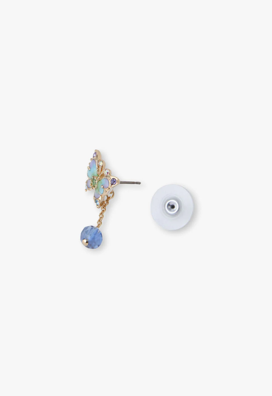 Aqua & Lavender Butterfly Earrings - Image 4