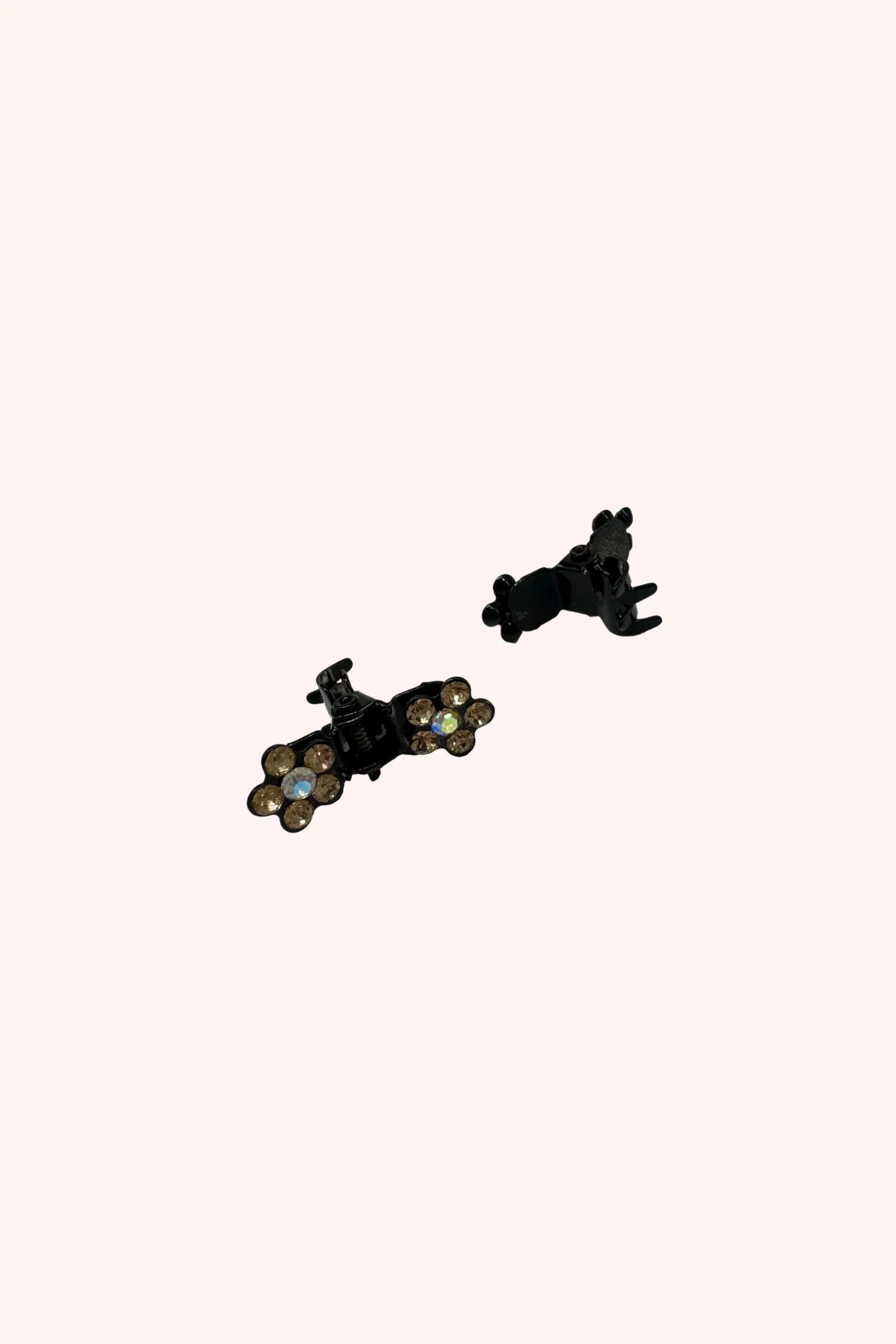 Baby Gemstone Daisy Jaw Clip Pair Gold