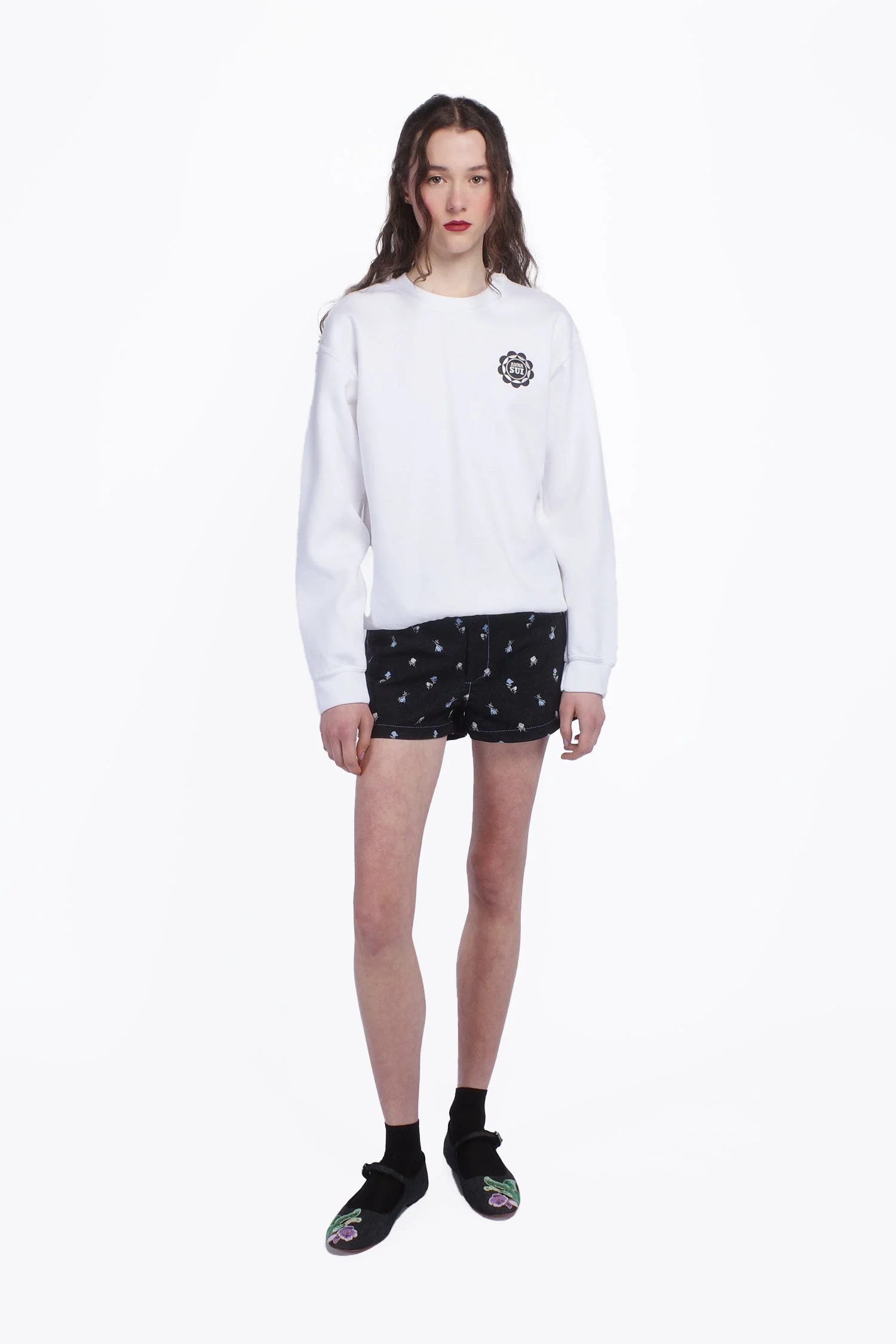 Anna Sui Wings Crew Neck Sweatshirt-White - Image 2