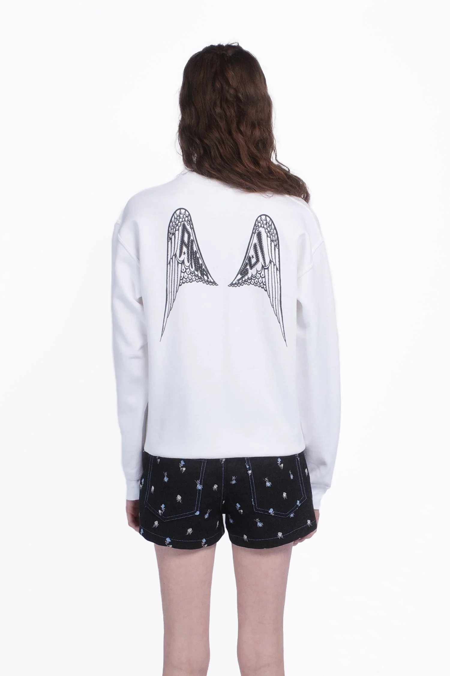 Anna Sui Wings Crew Neck Sweatshirt-White - Image 4