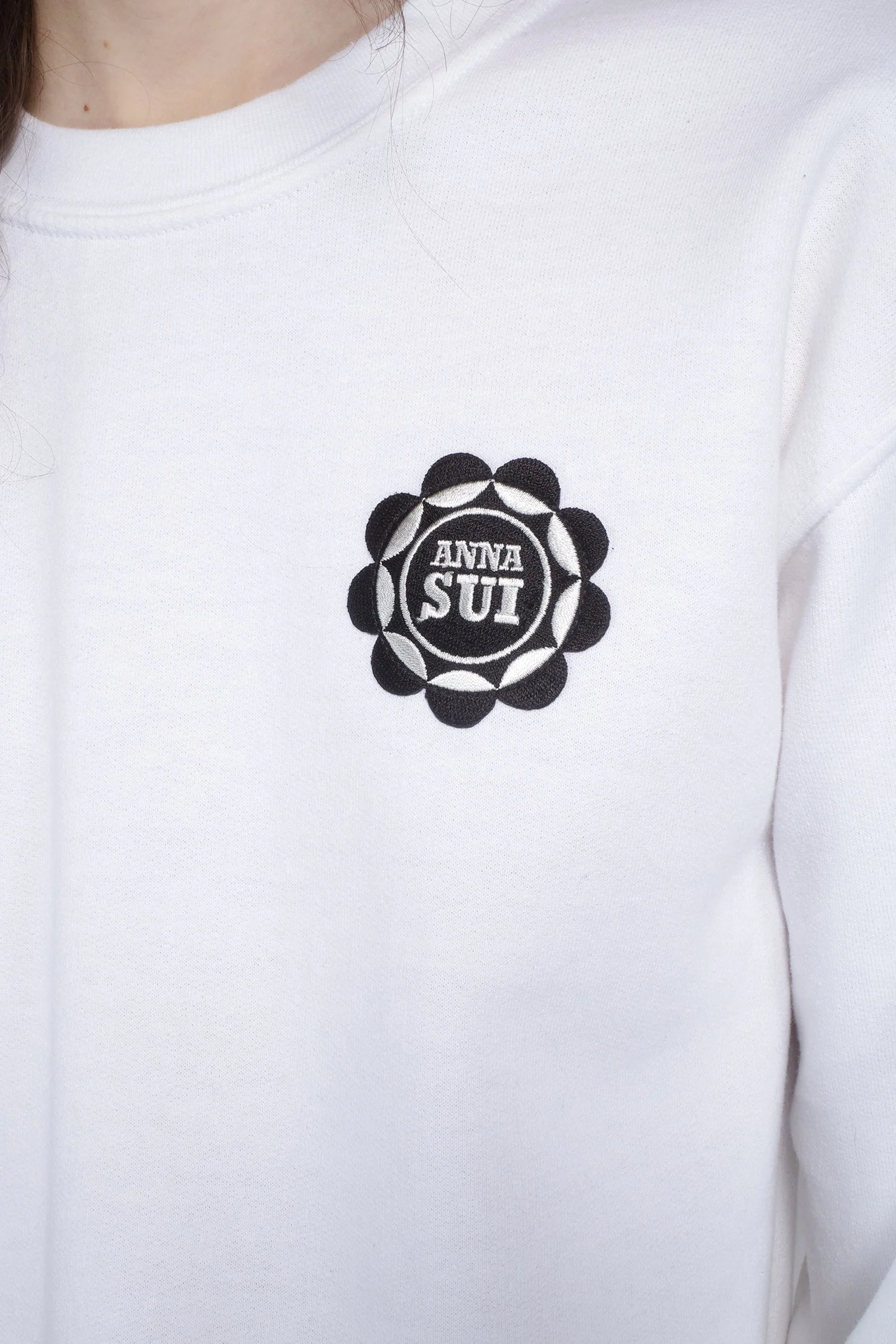 Anna Sui Wings Crew Neck Sweatshirt-White - Image 7