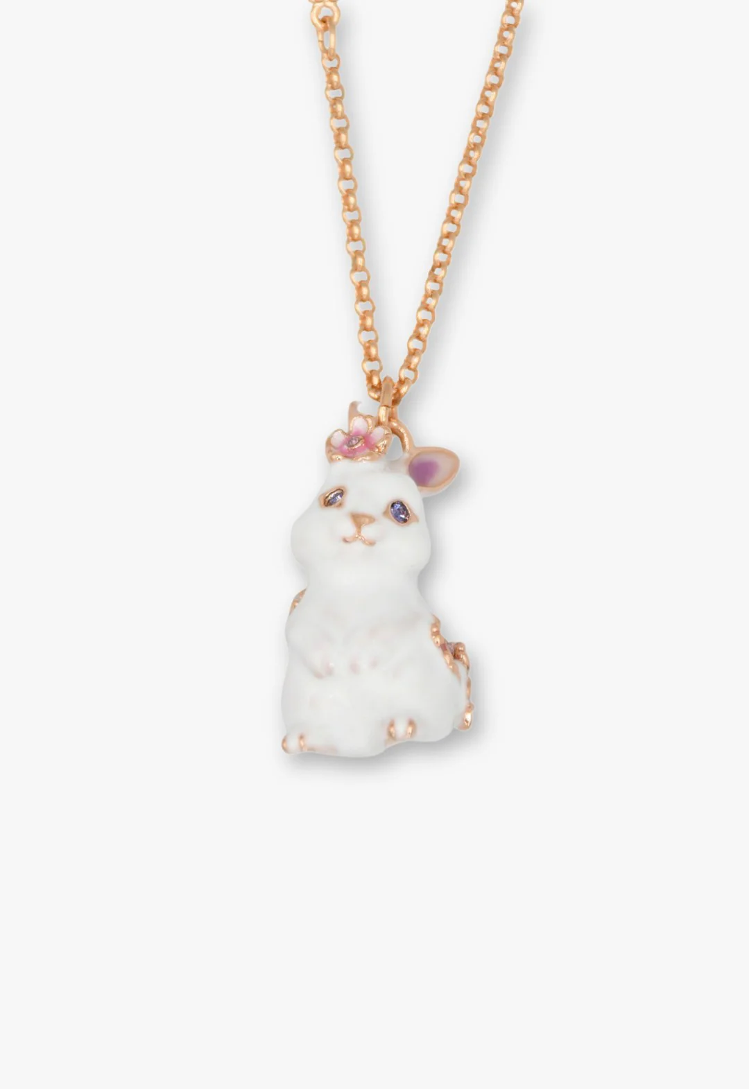 Blossom Bunny Charm Necklace - Gold - Image 2