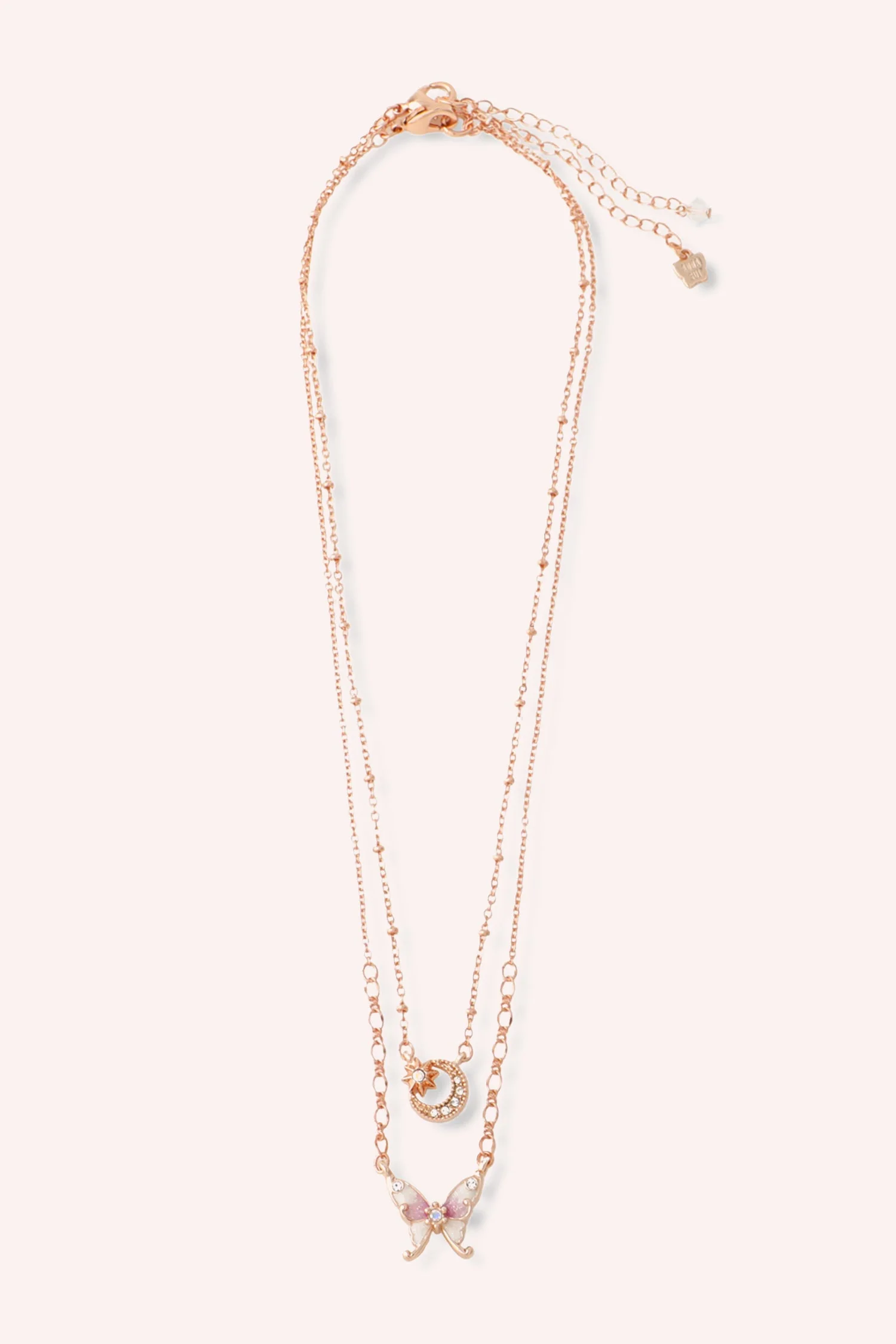 Butterfly and Moon Necklace Set
