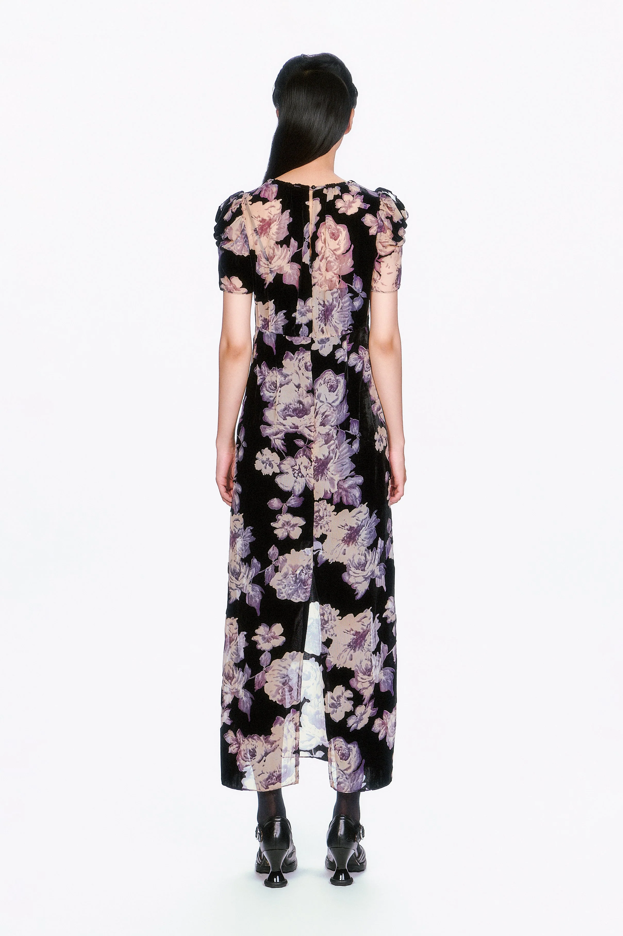 Cabbage Rose Devoré Maxi Dress - Image 4