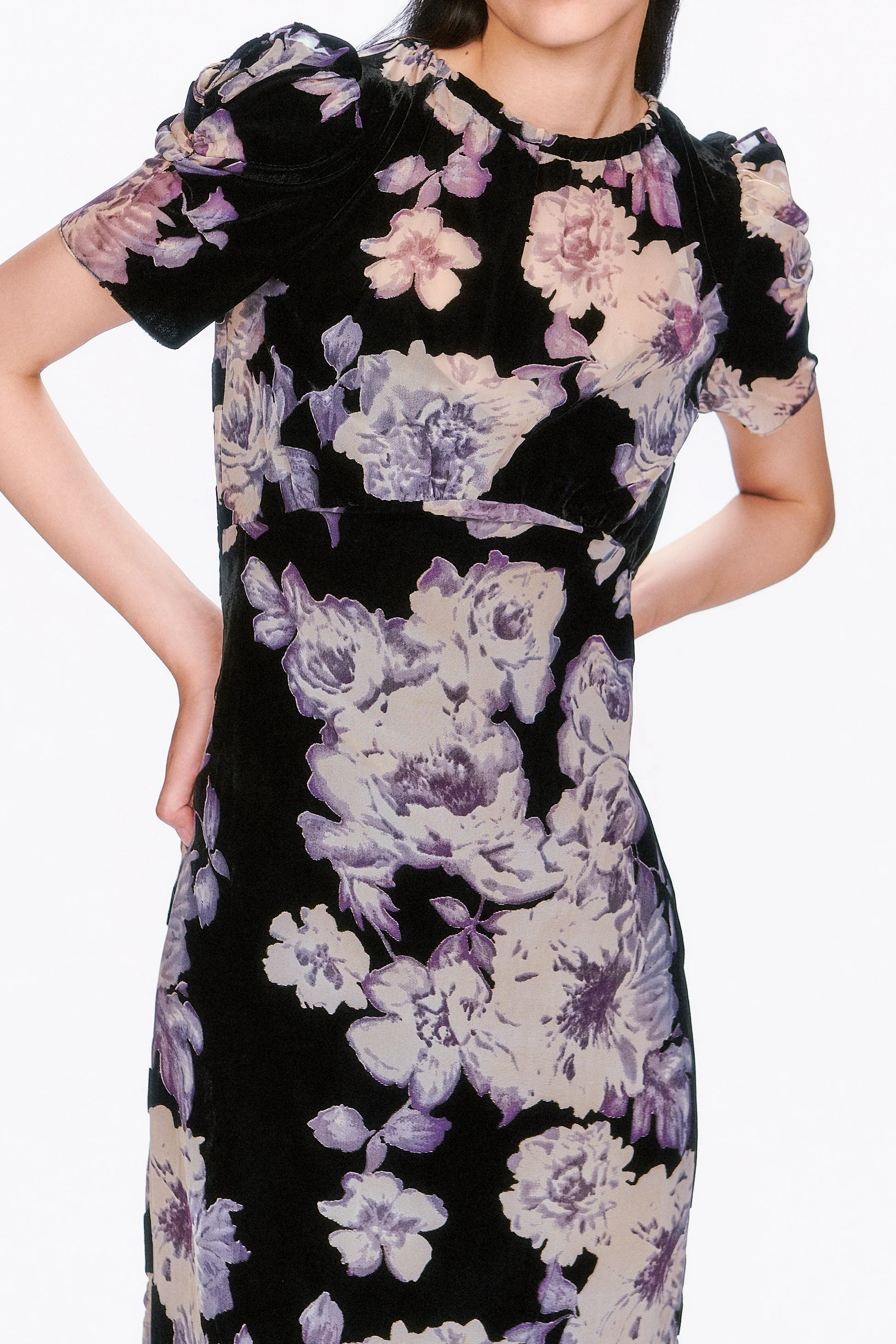 Cabbage Rose Devoré Maxi Dress - Image 6