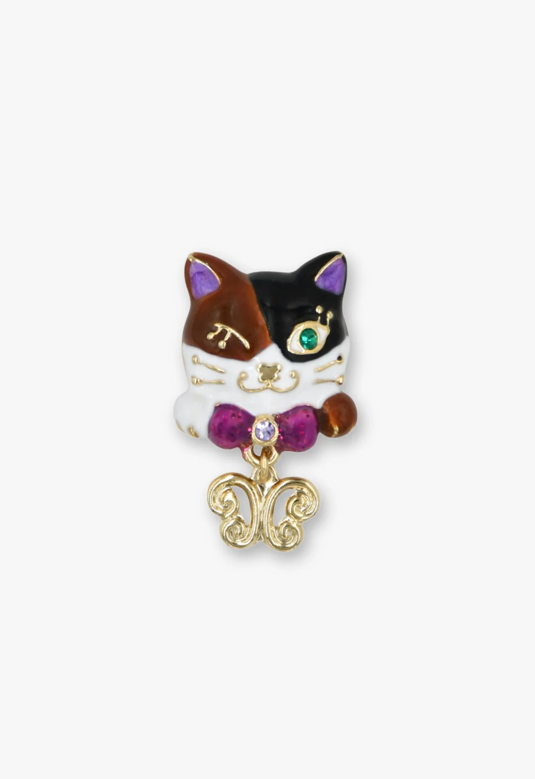 Wink & Wish Calico Cat Stud Earrings - Image 2