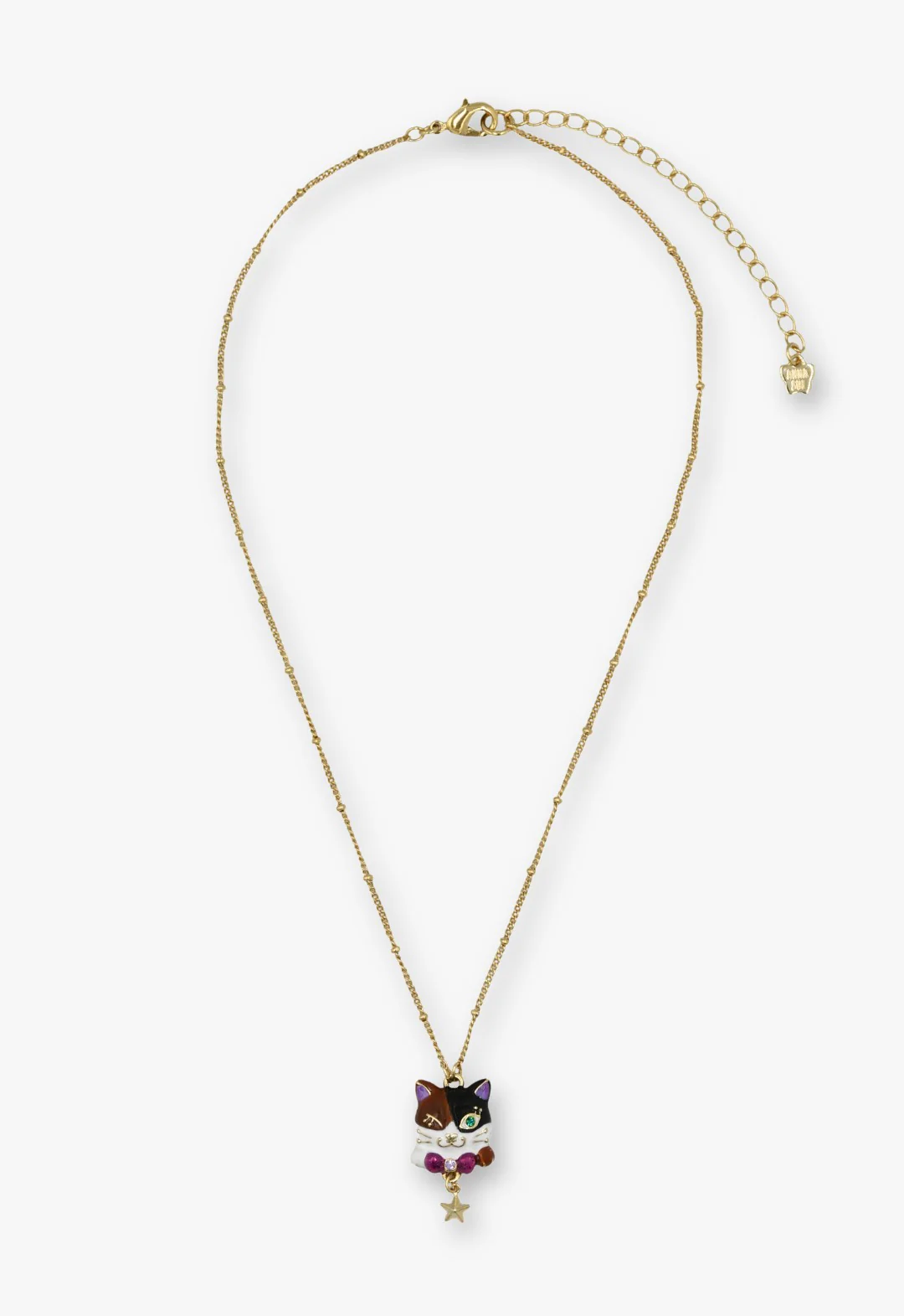 Wink & Wish Calico Cat Necklace