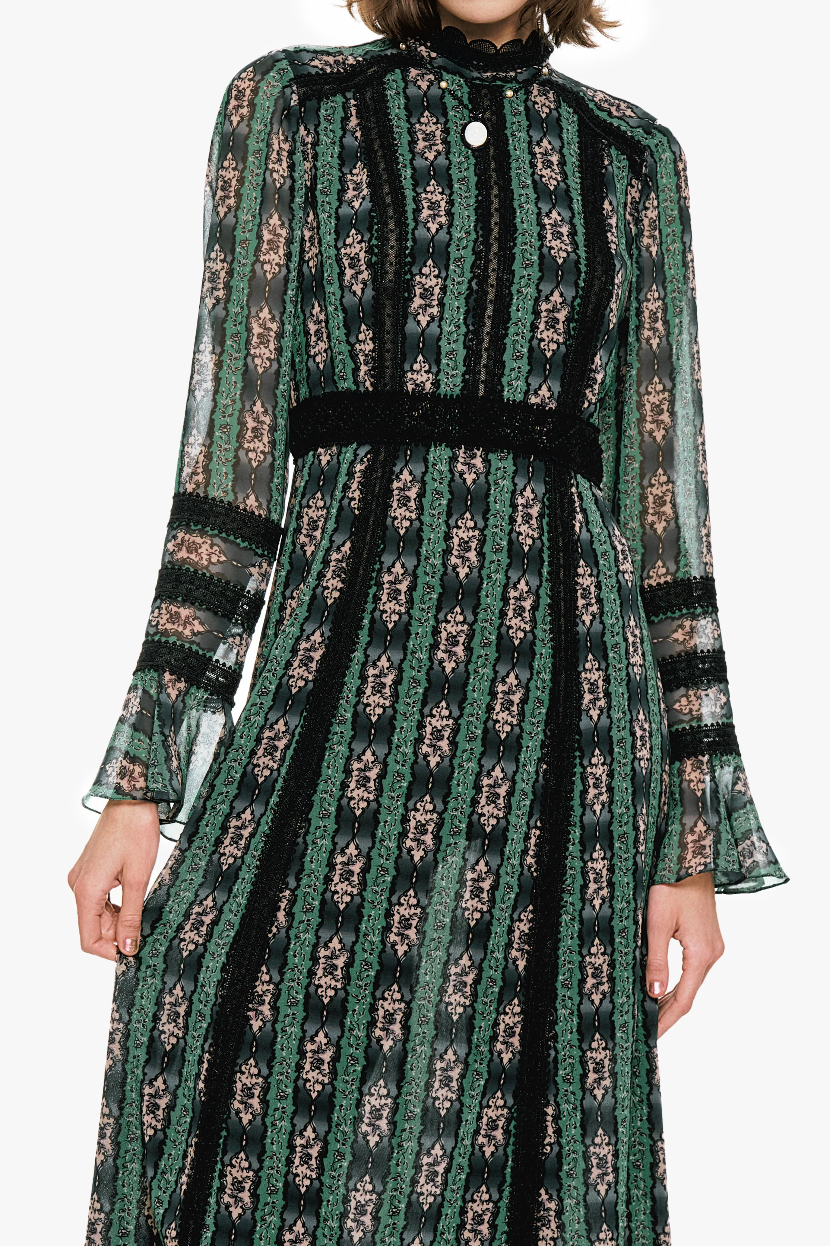 Cameo Stripe Print Maxi Dress - Image 2