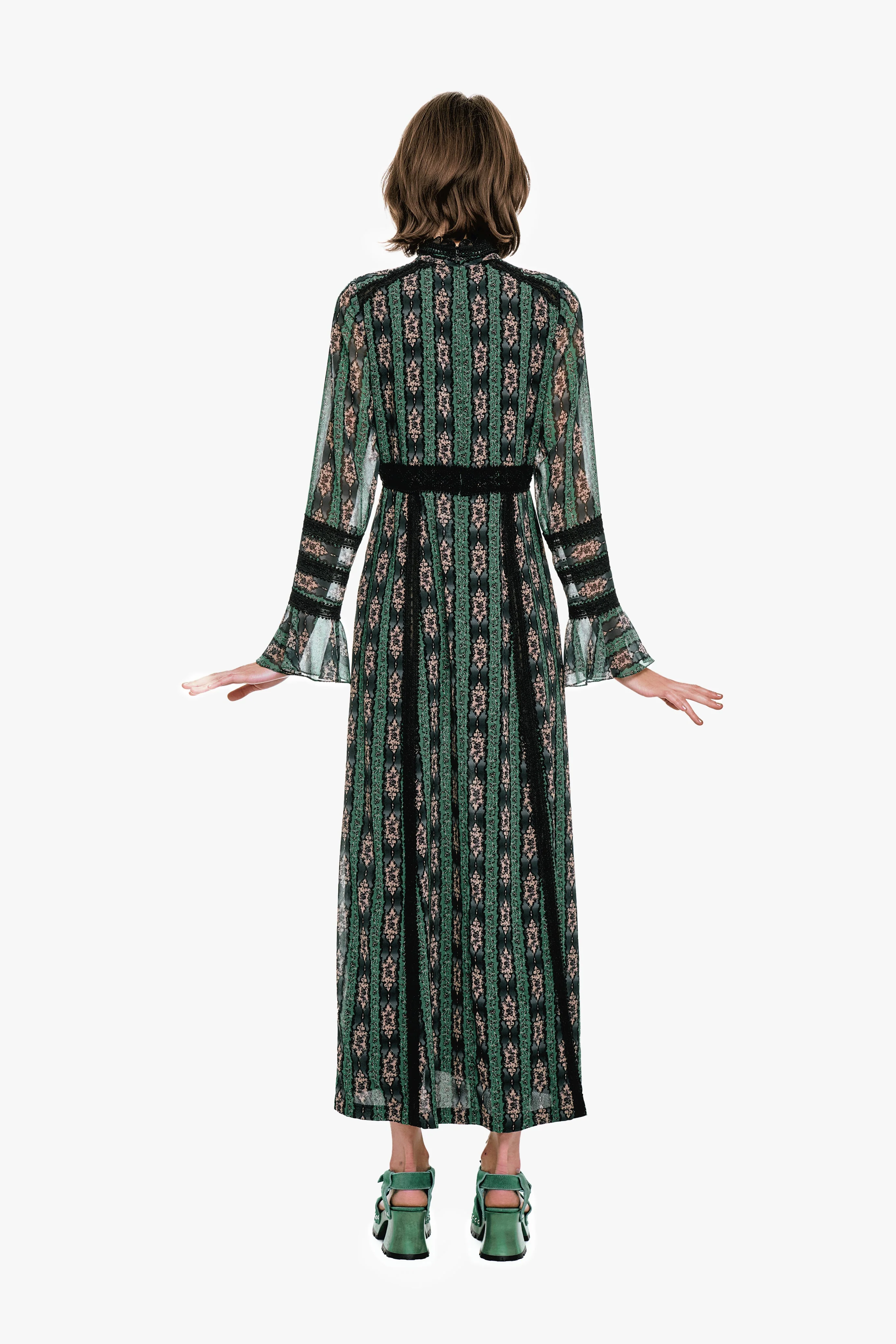 Cameo Stripe Print Maxi Dress - Image 4