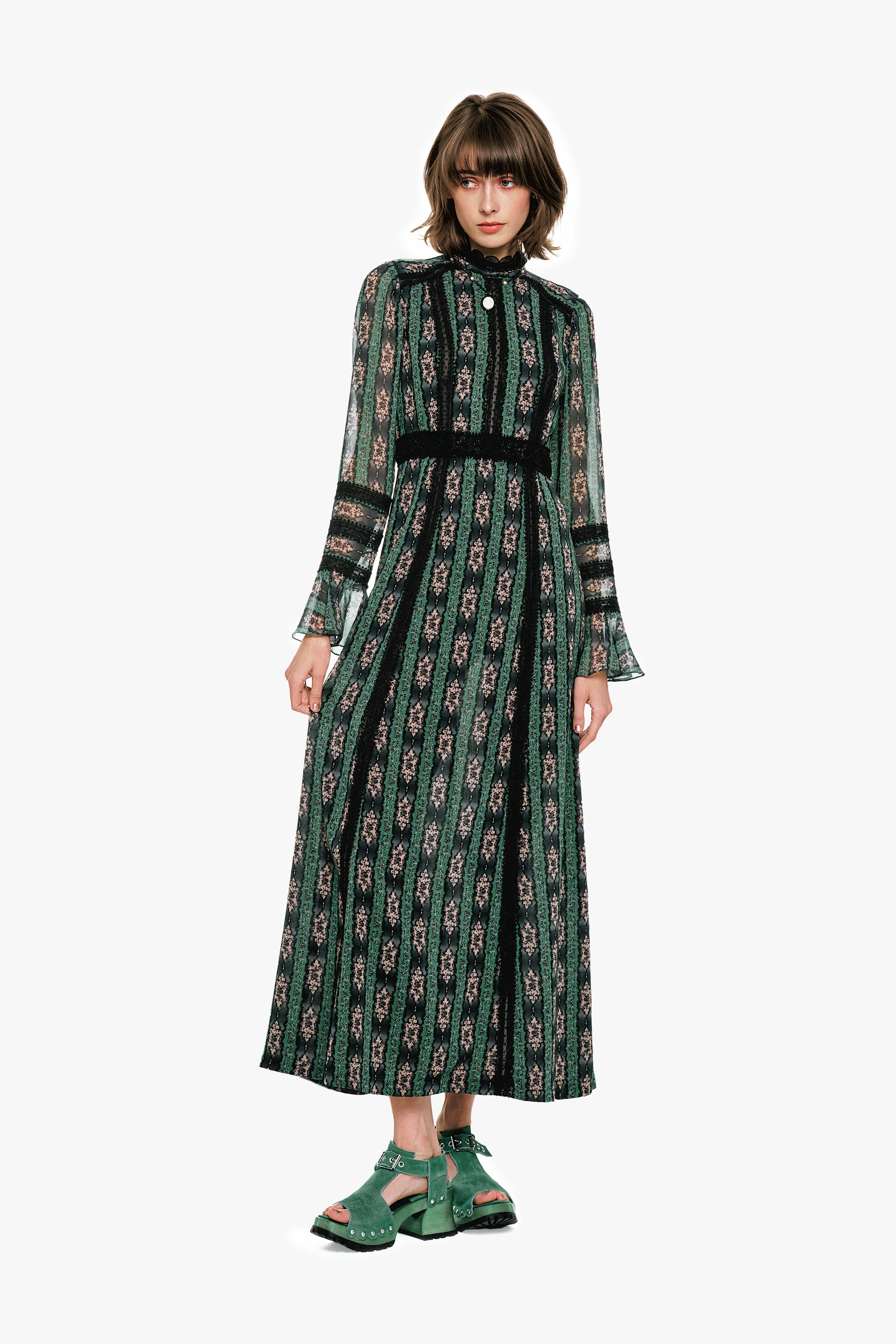 Cameo Stripe Print Maxi Dress - Image 5