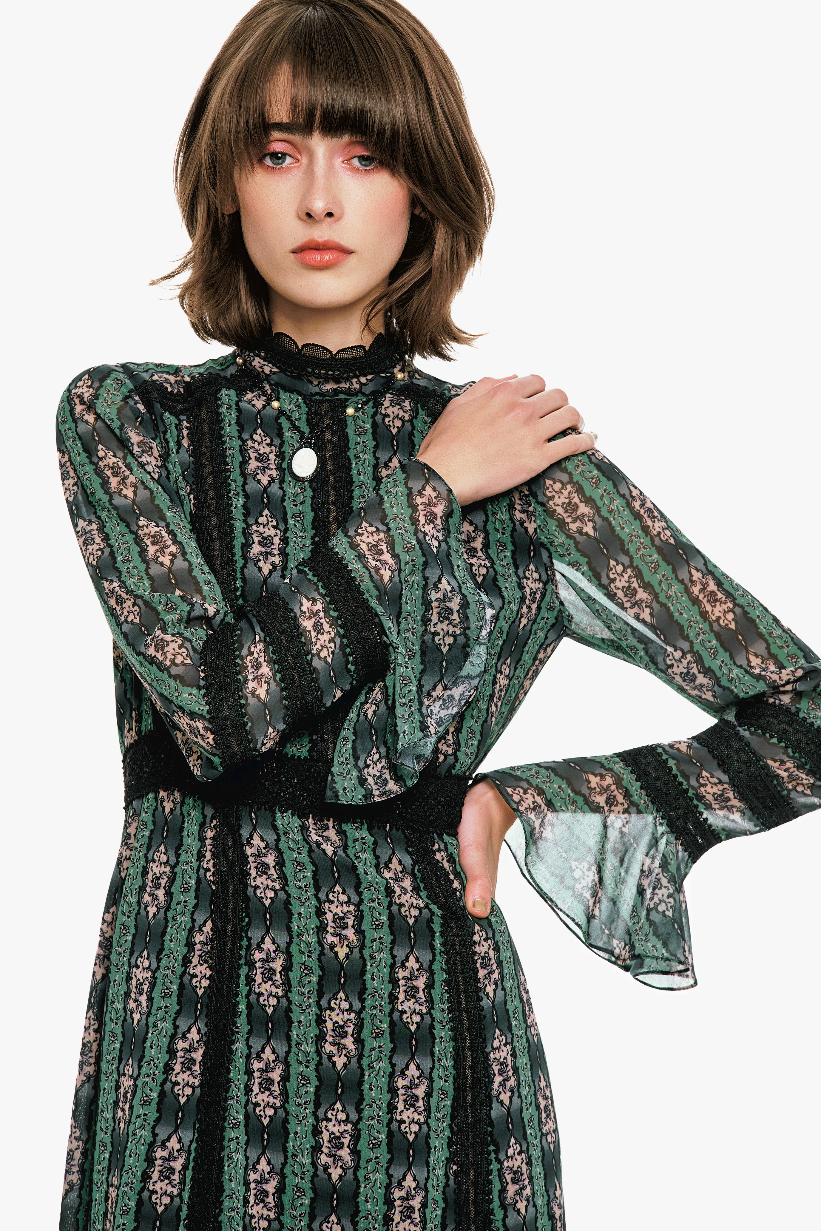 Cameo Stripe Print Maxi Dress - Image 6