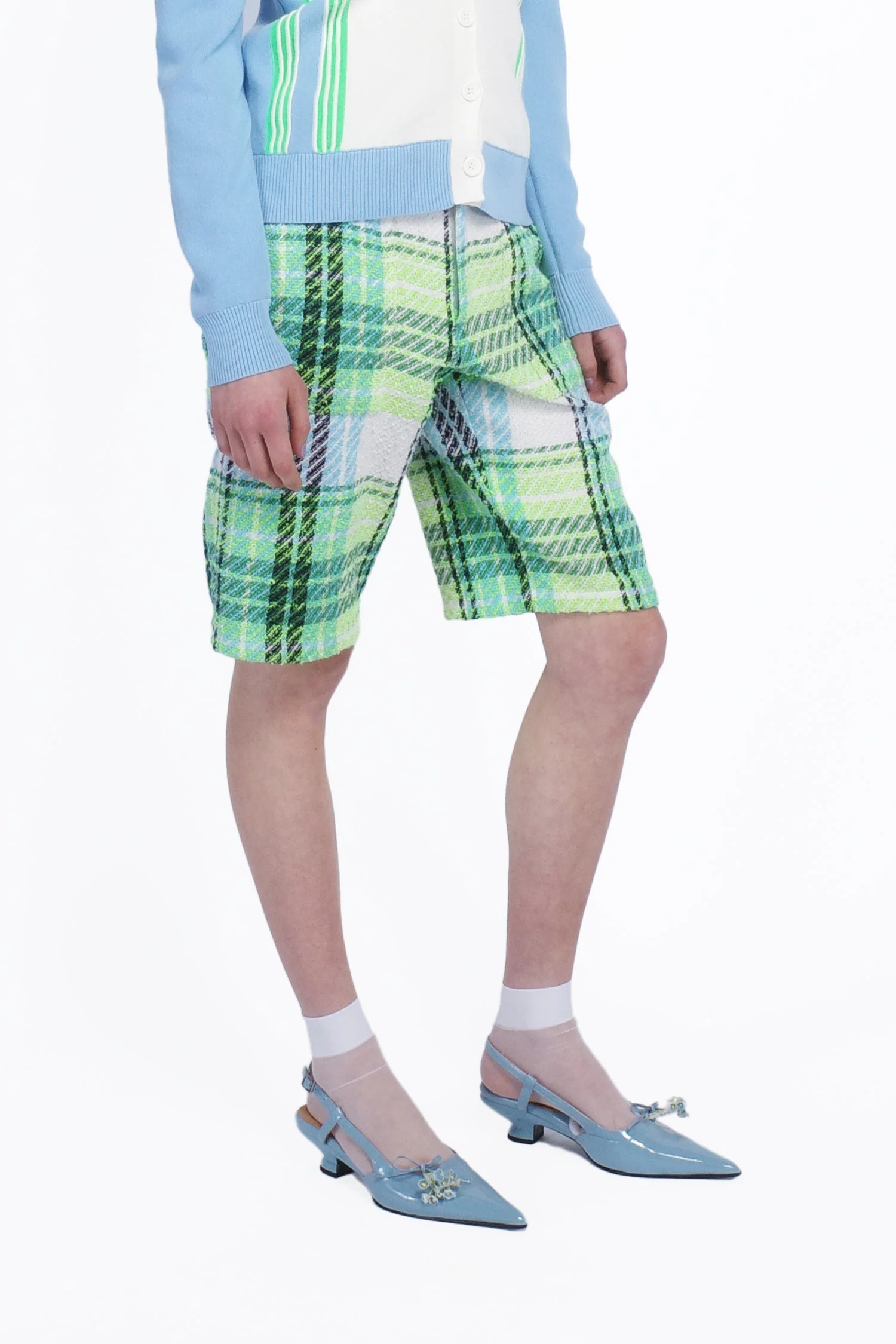 Capri Plaid Bermuda Shorts - Image 3
