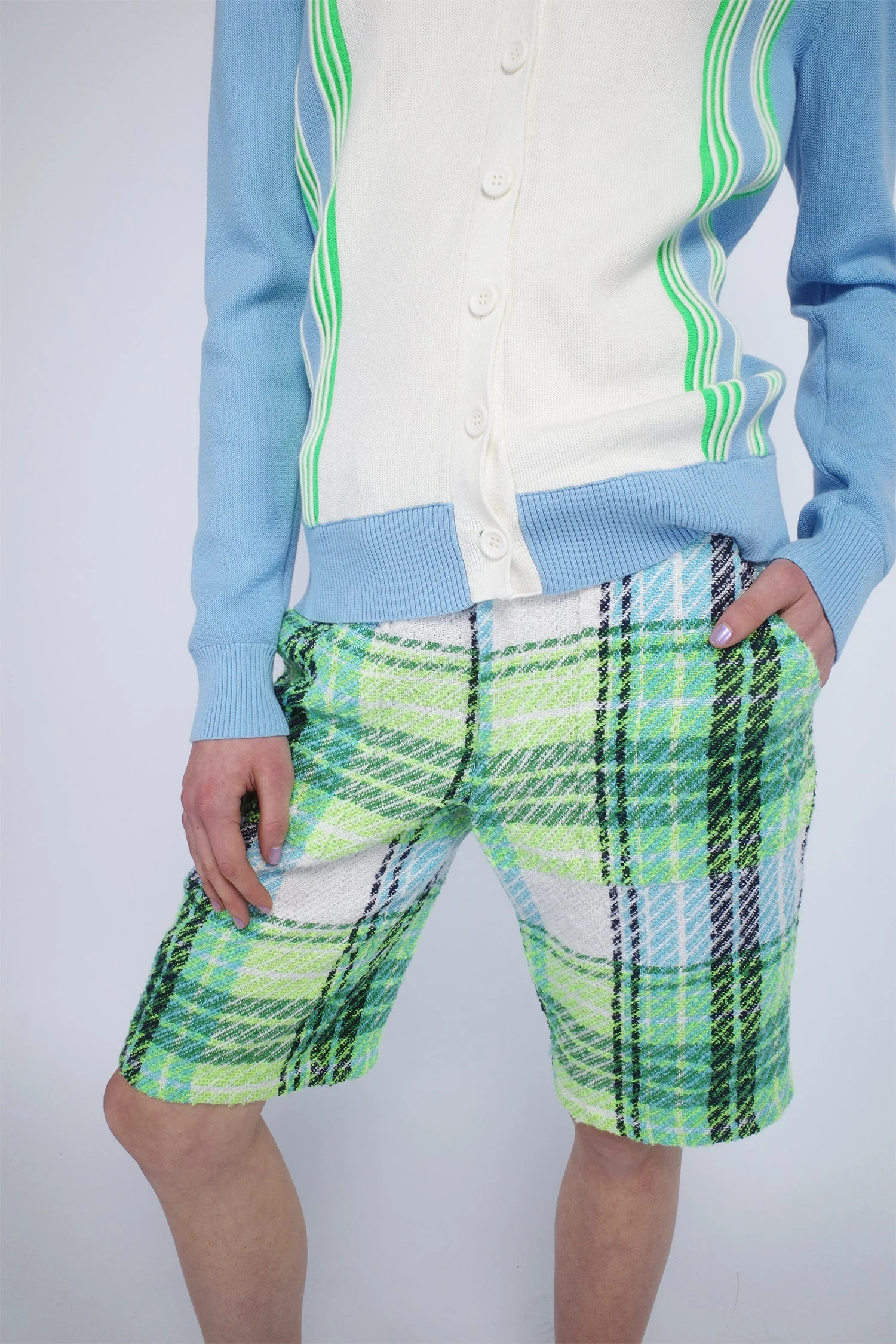 Capri Plaid Bermuda Shorts - Image 6