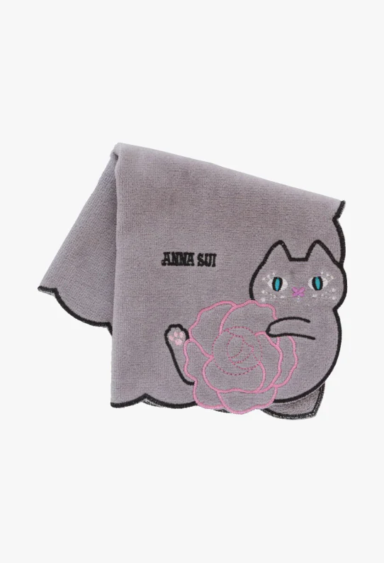 Cat Embroidery Rose Washcloth - Image 5