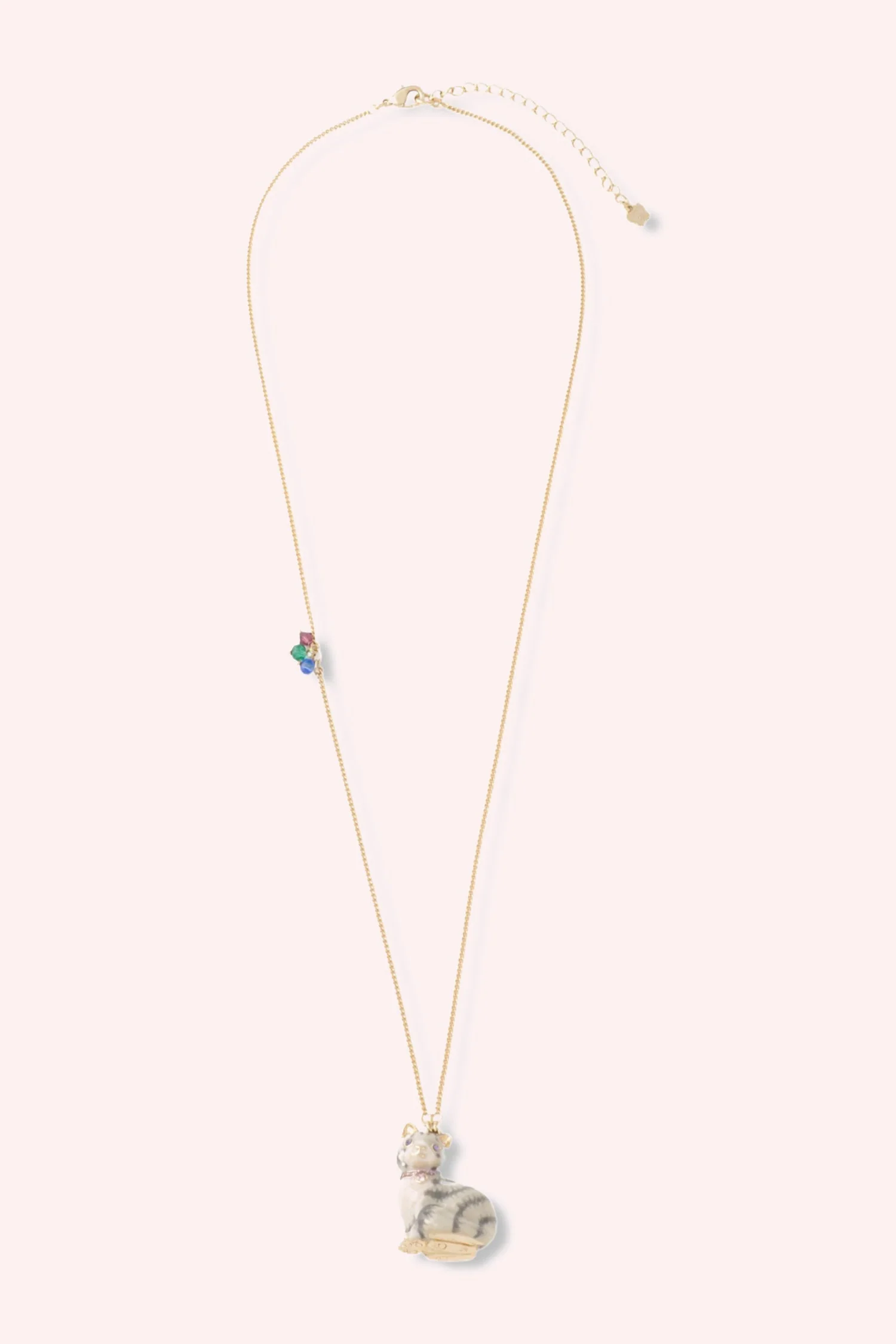 Cat Necklace - Grey Multi