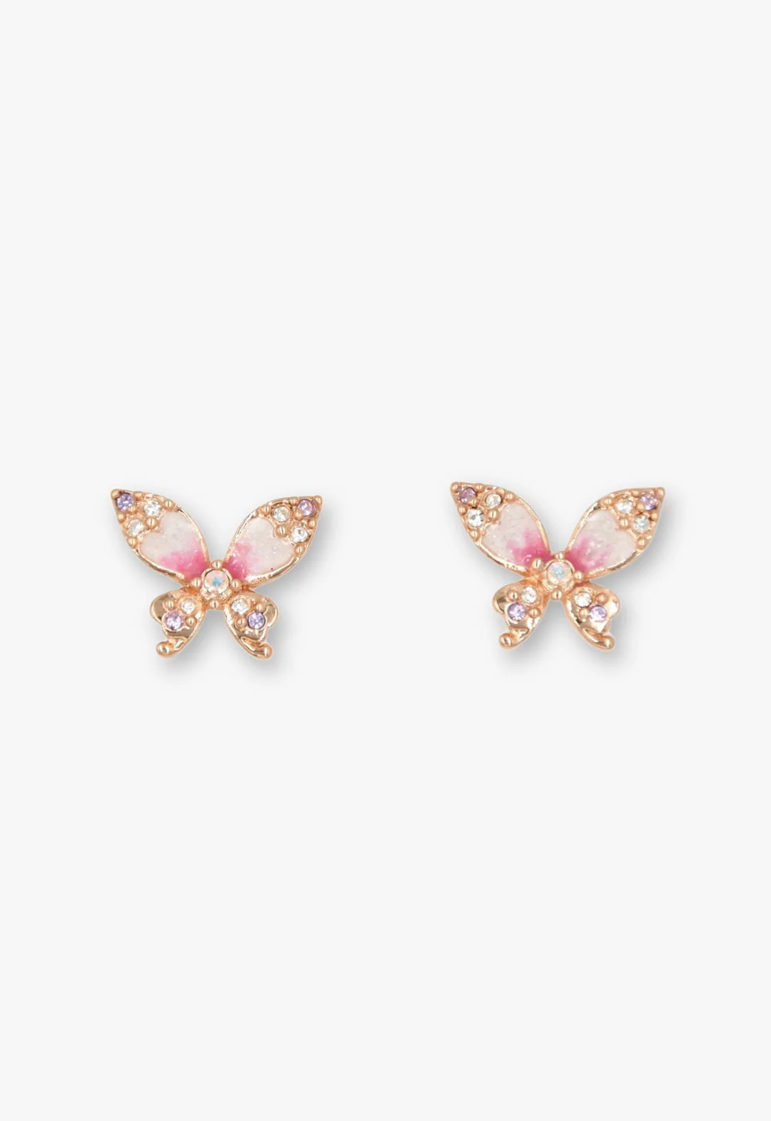 Crystal Bloom Butterfly Earrings - Image 2