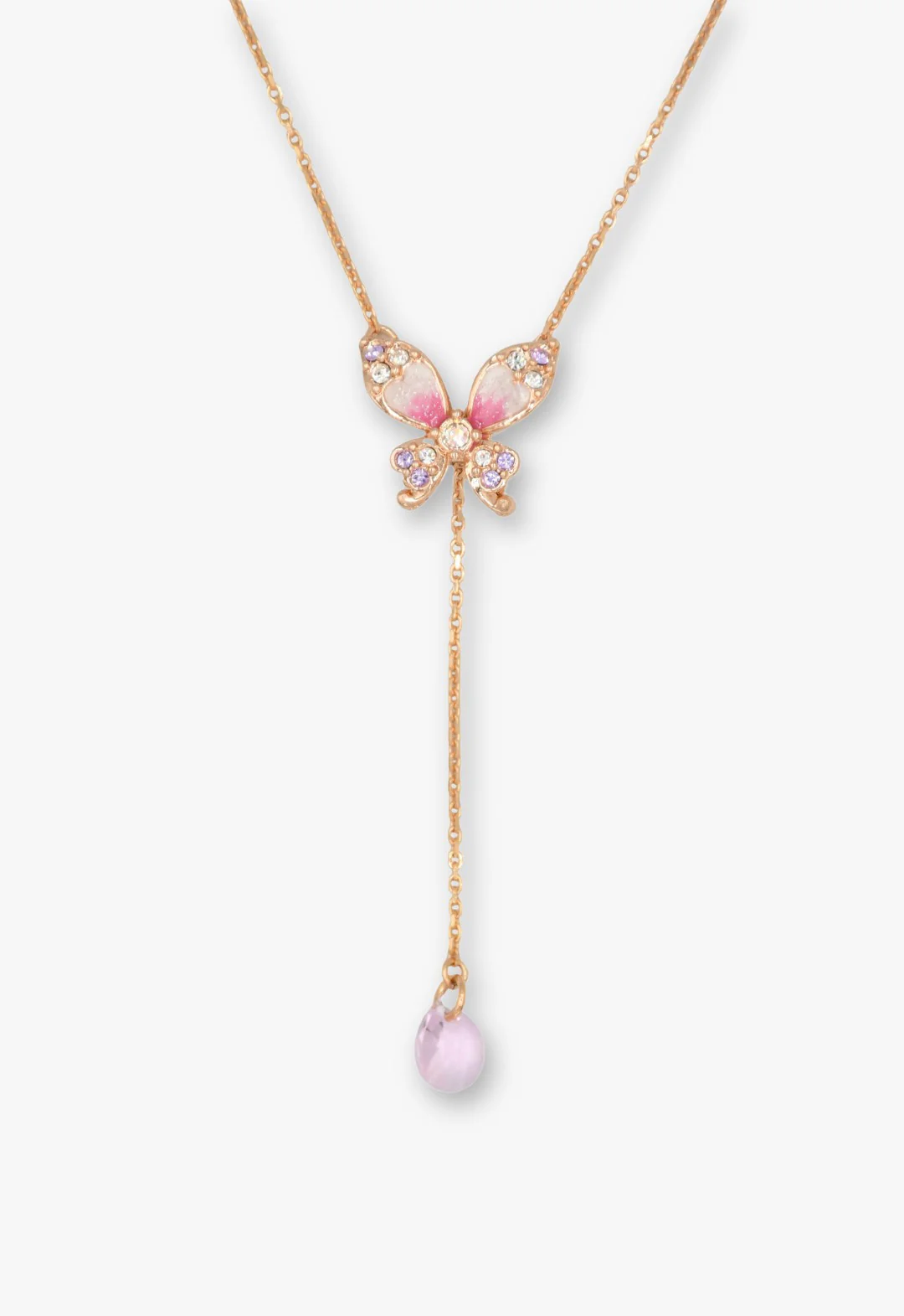 Crystal Bloom Butterfly Necklace - Image 3