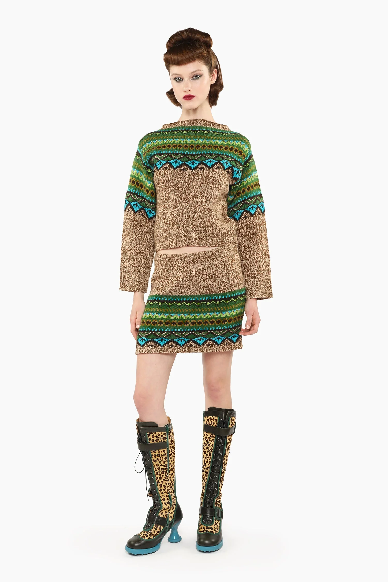 Fair Isle Sweater - Teal - Image 3