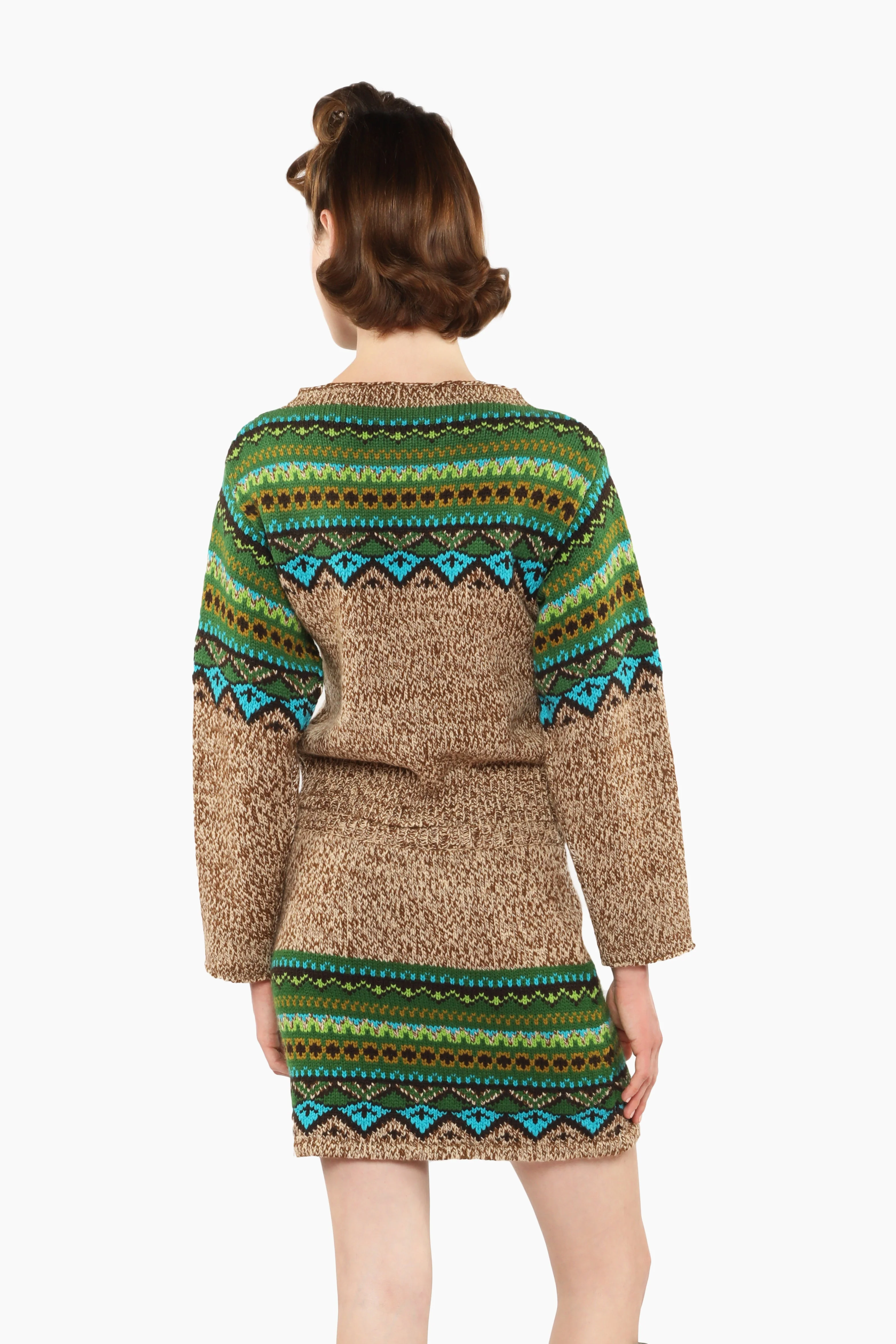 Fair Isle Sweater - Teal - Image 5