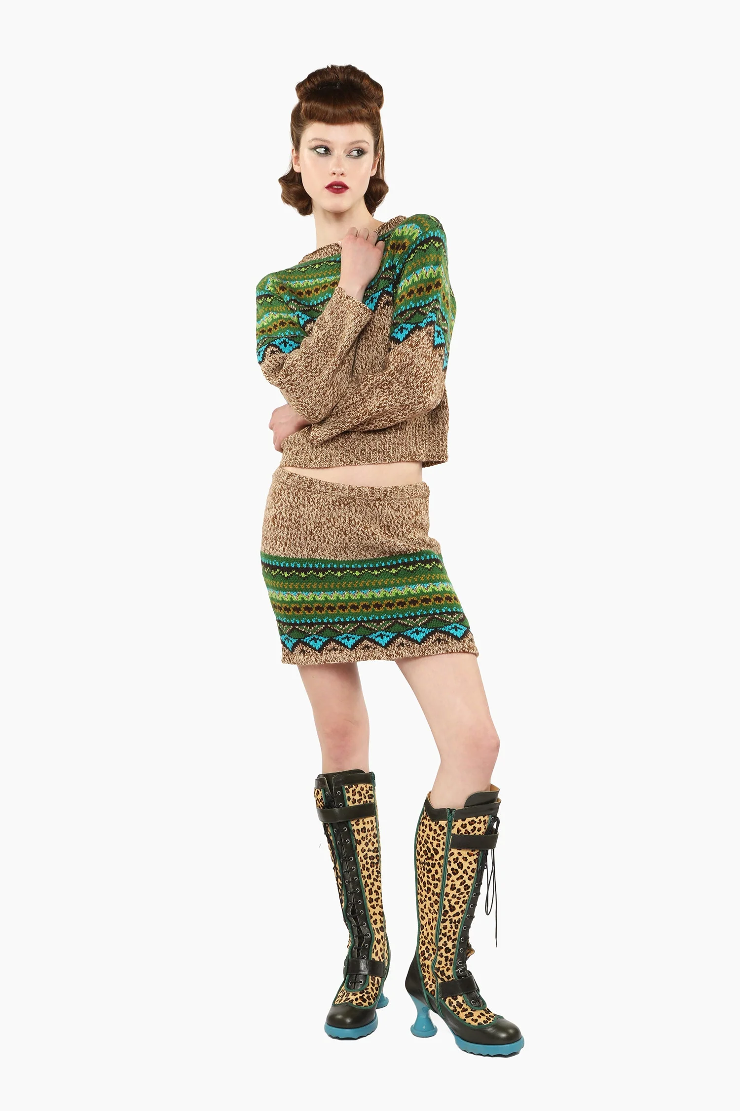 Fair Isle Sweater - Teal - Image 6