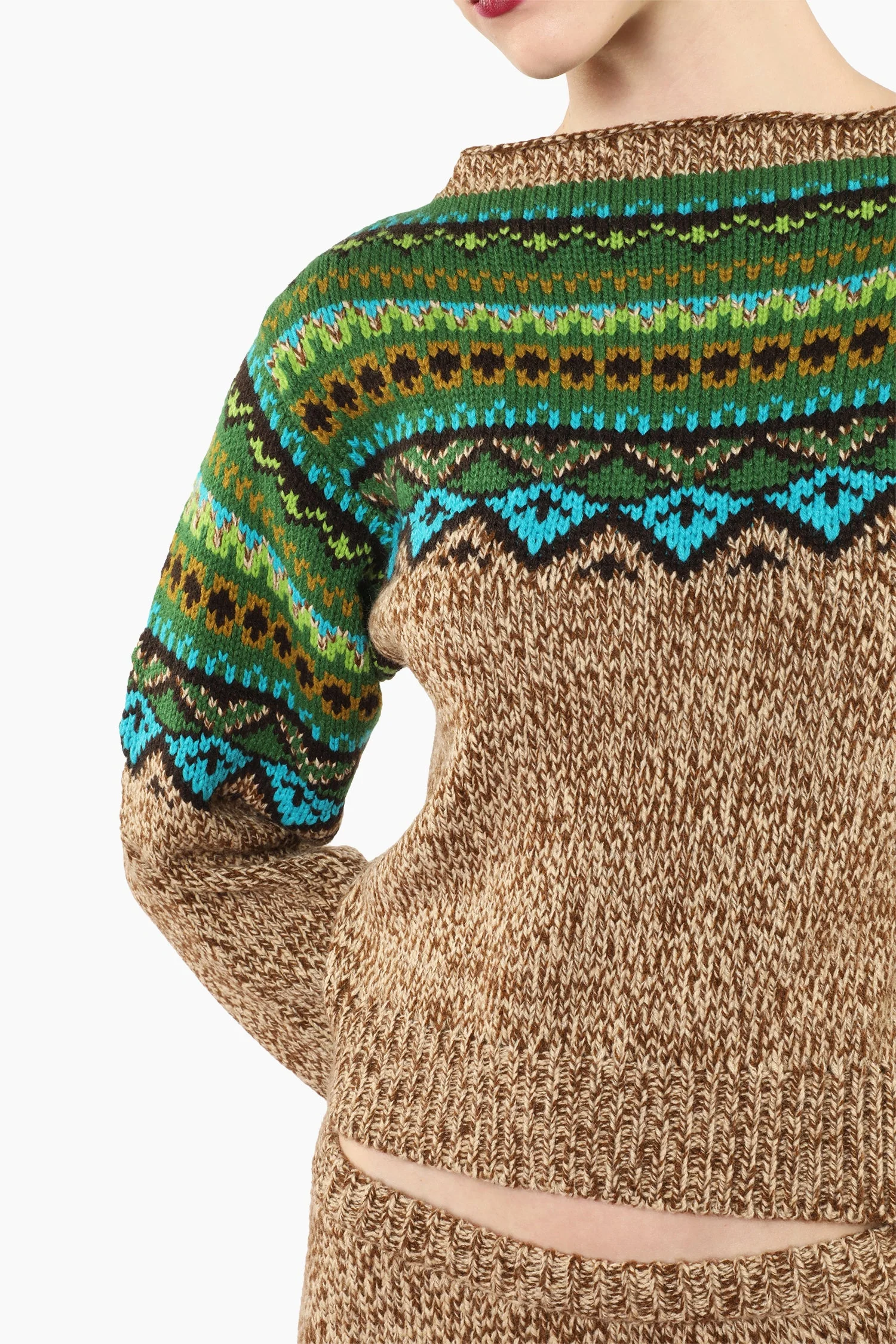 Fair Isle Sweater - Teal - Image 7