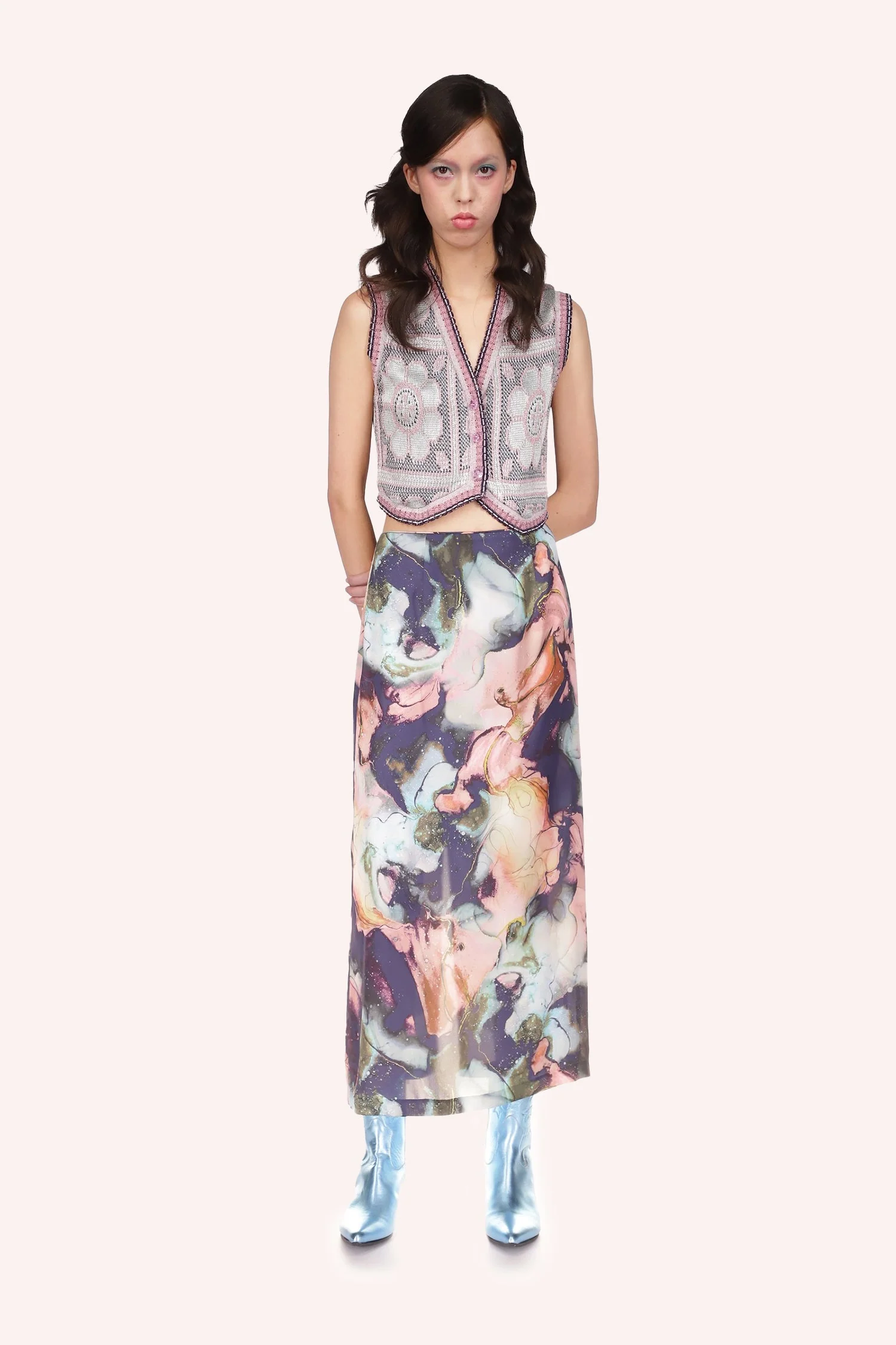 Cosmos Satin Skirt - Image 5