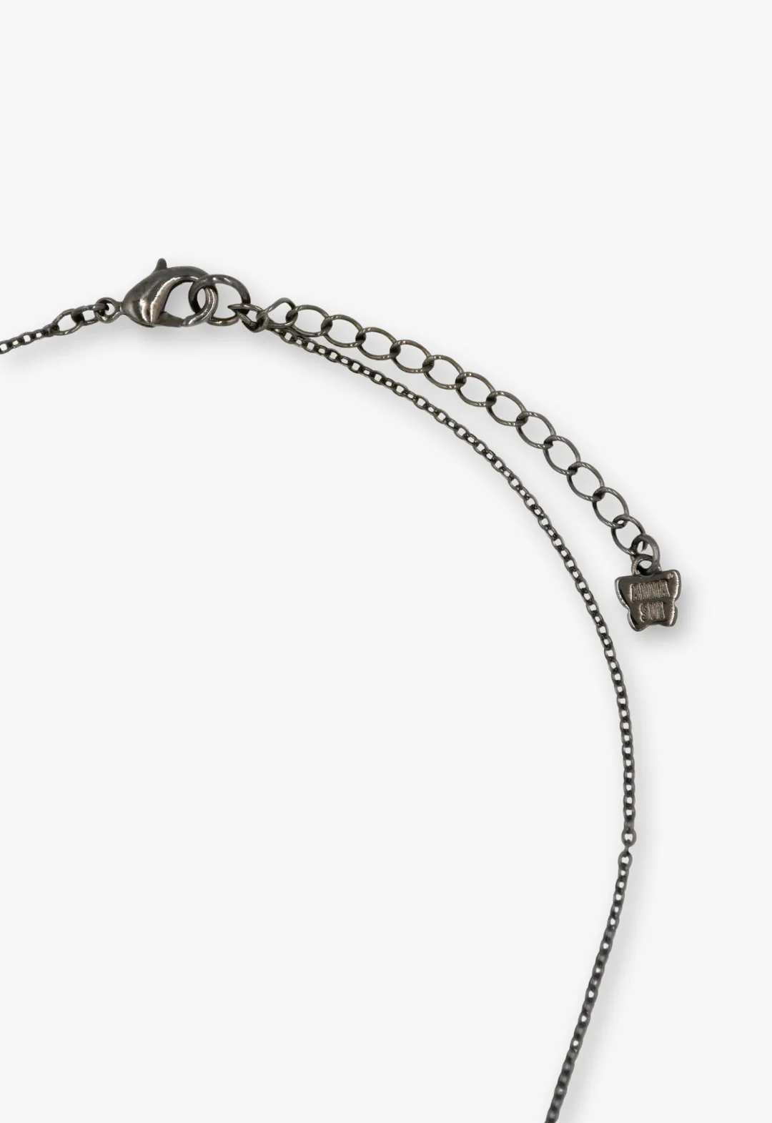 Dark Romance Butterfly Bow Necklace - Gunmetal - Image 3