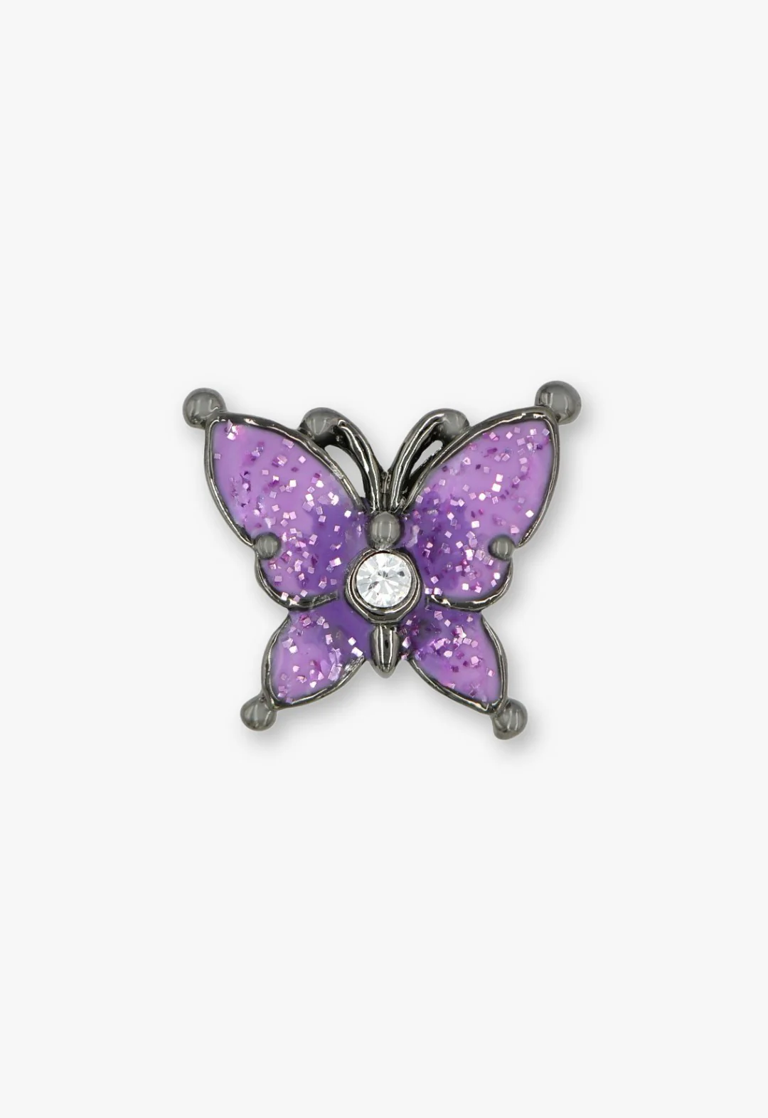 Twilight Gothic Butterfly Earrings - Gunmetal - Image 4