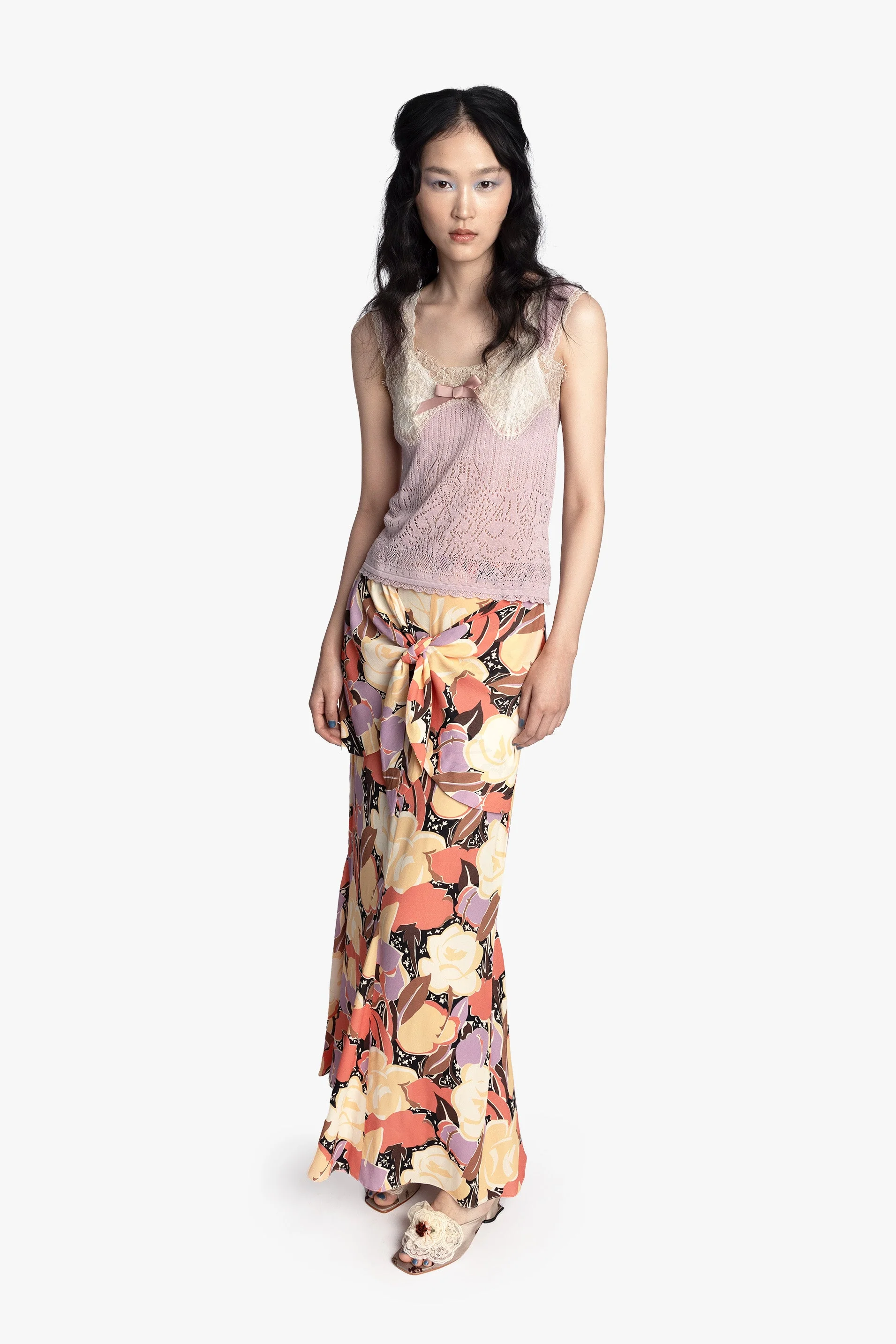 Desert Bloom Crepe Skirt - Image 5