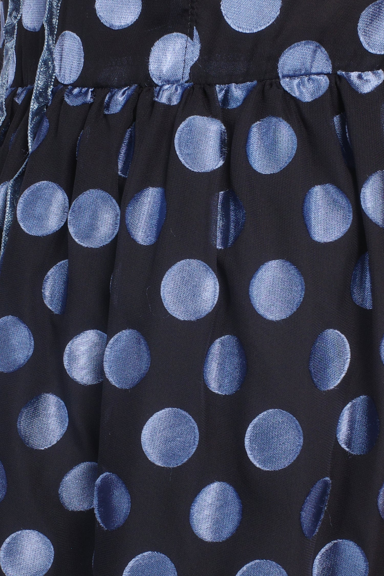 Dot Chiffon Ruffle Mini Dress - Image 7