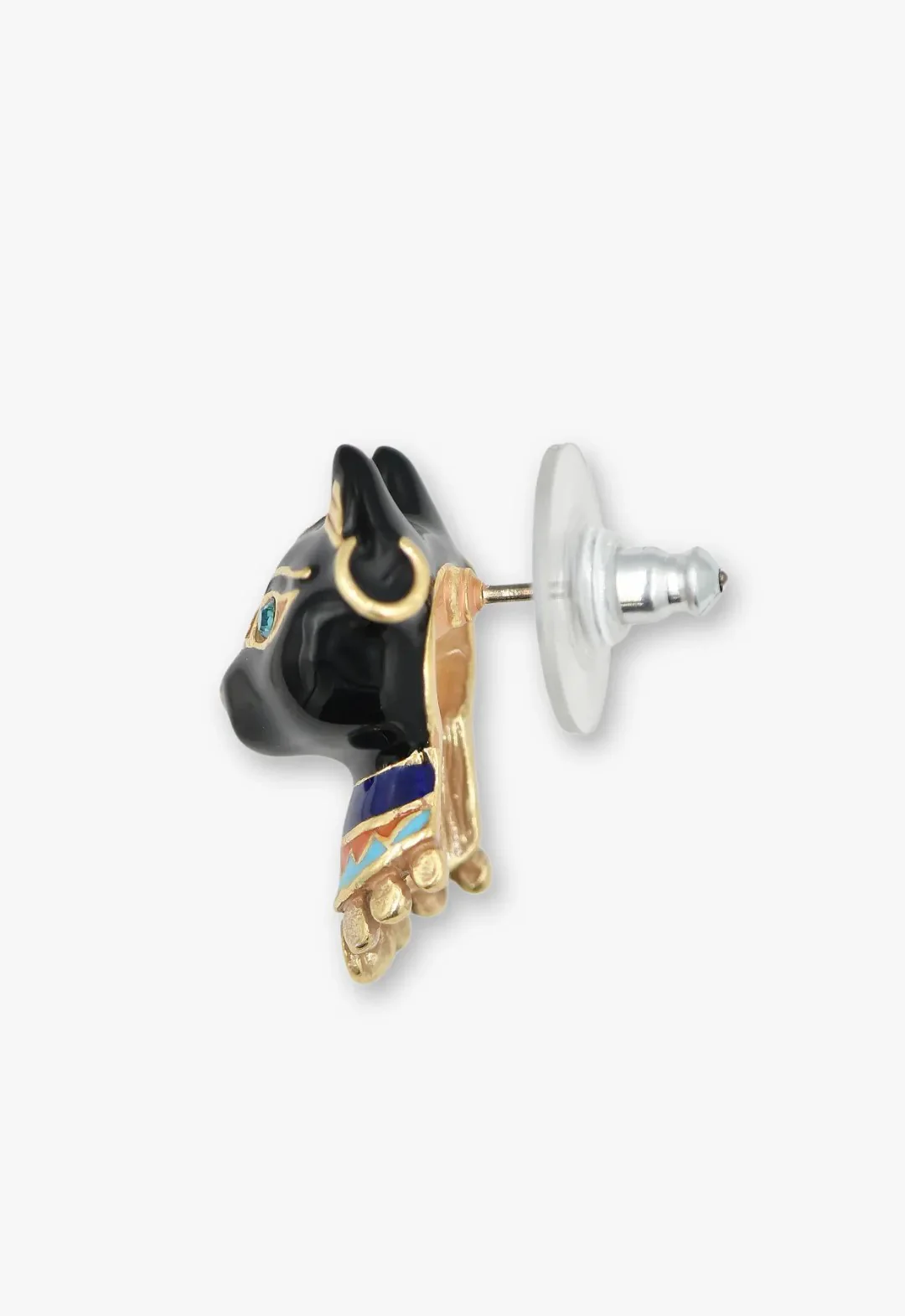 Egyptian Cat Stud Earrings - Image 3