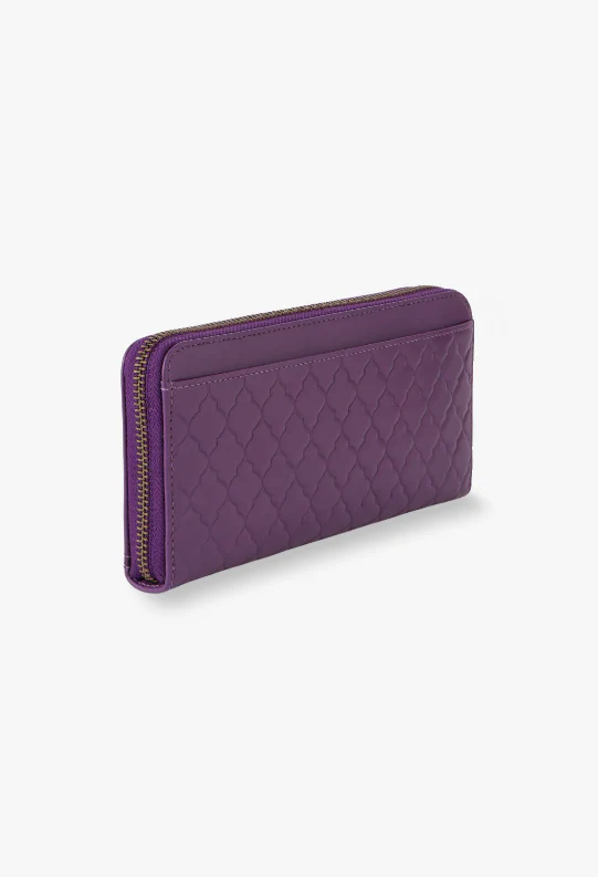 Victorian Quilted Wallet - Purple - Image 2