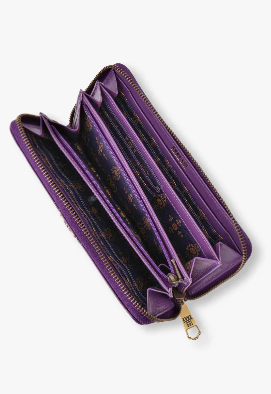 Victorian Quilted Wallet - Purple - Image 3