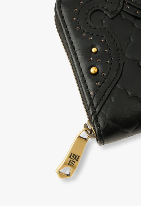 Victorian Quilted Small Wallet - Black - Image 4