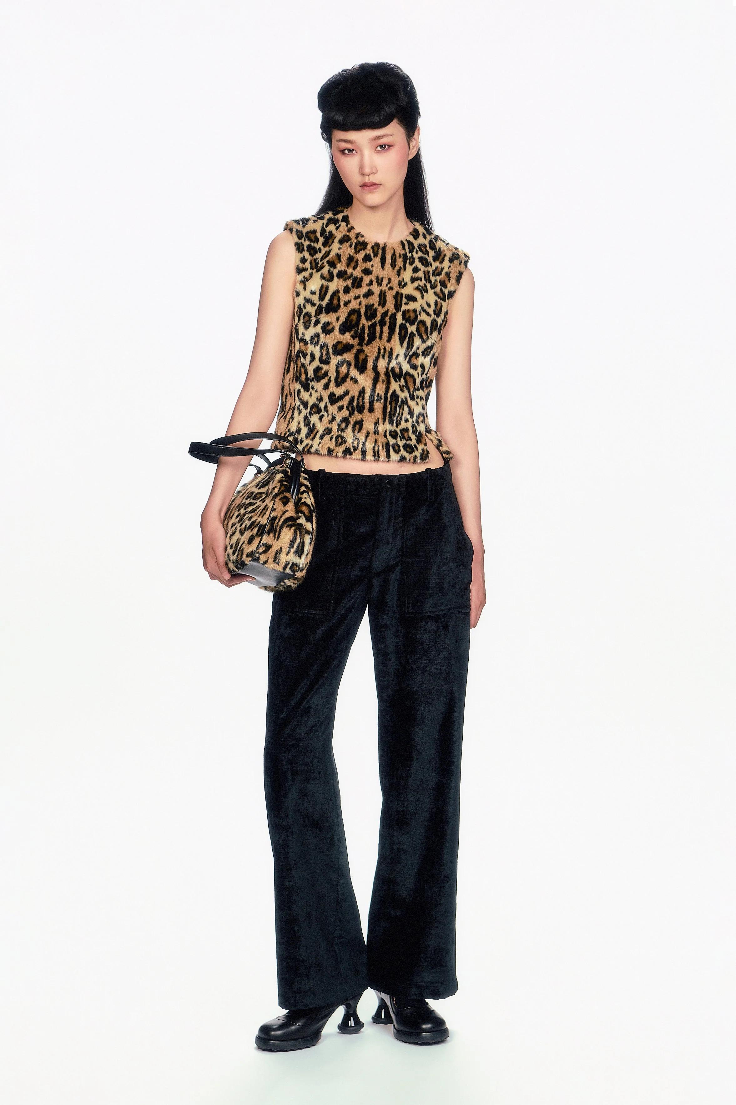 Faux Leopard Sleeveless Top - Image 3