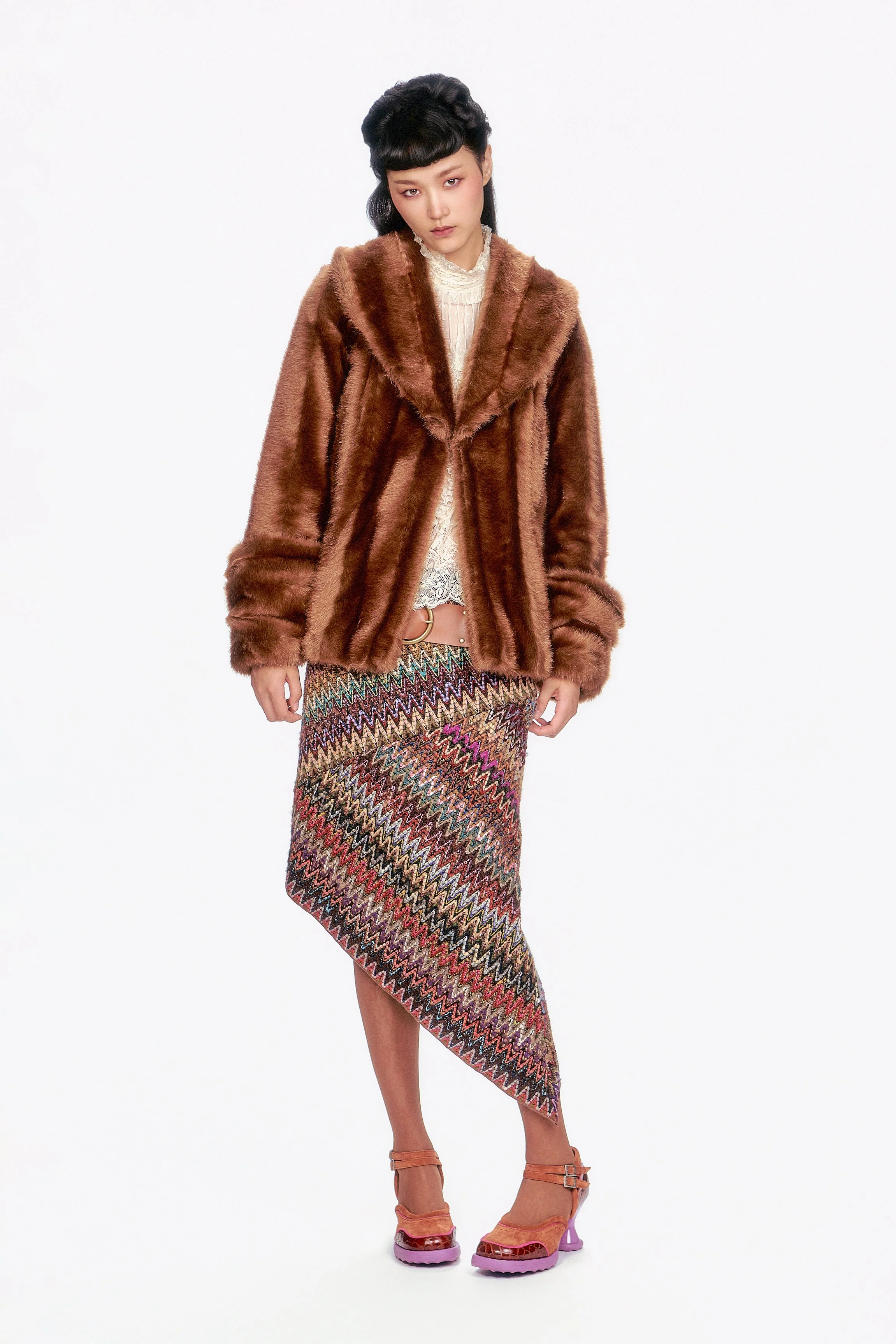 Faux Mink Swing Coat - Image 3