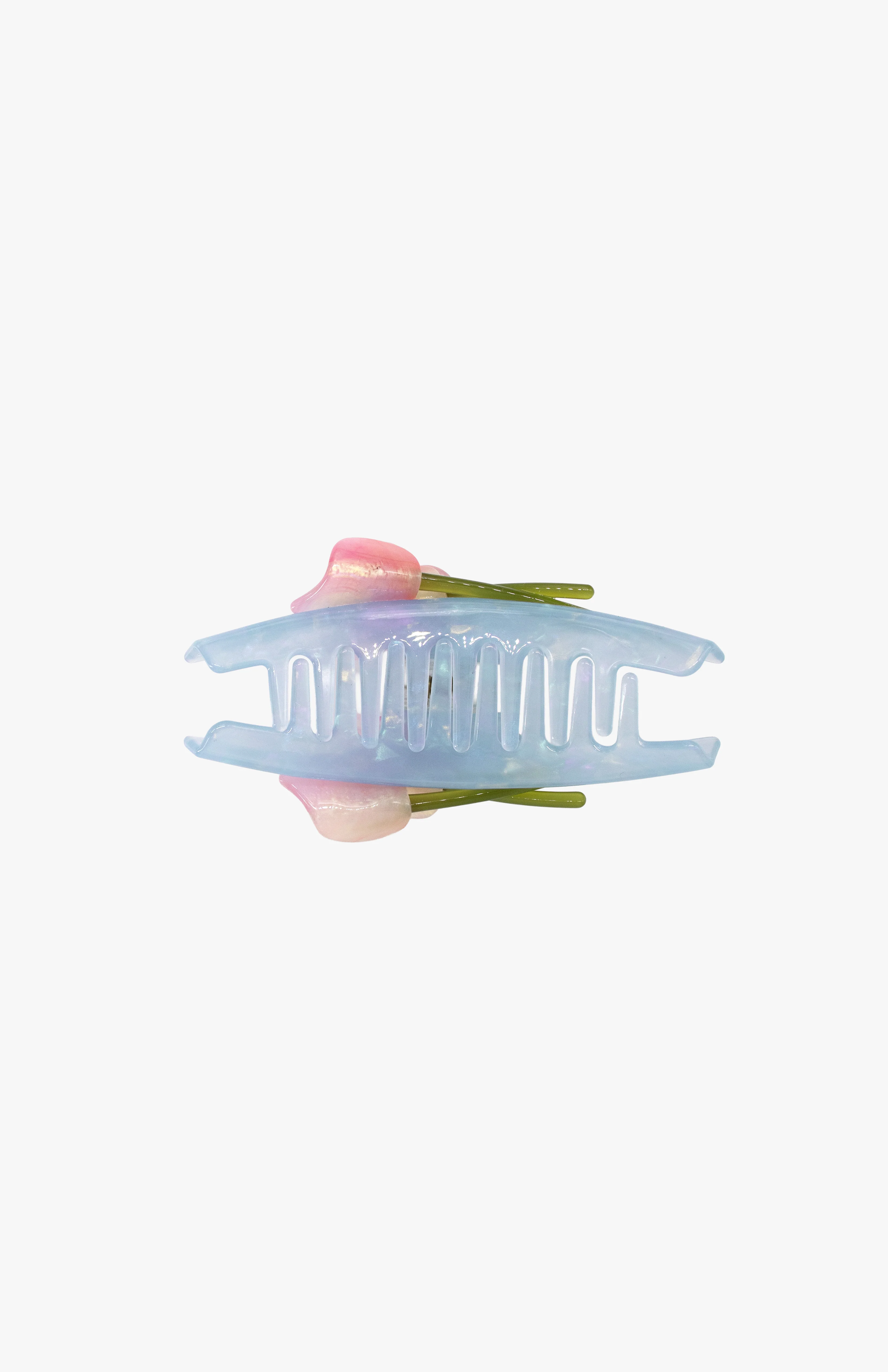 French Tulip Jaw Clip- Blue - Image 2