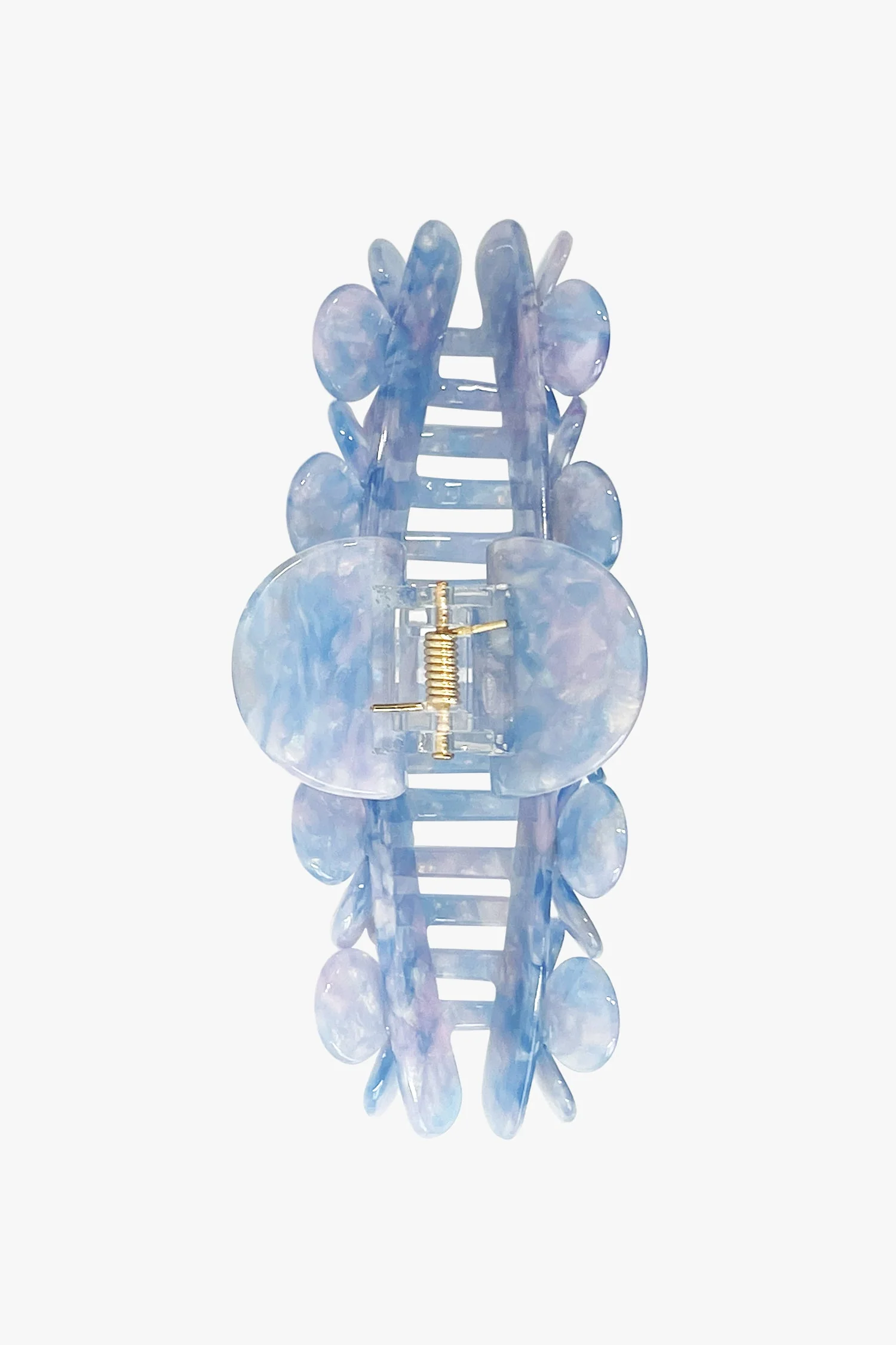 Gemstone Blossom Large Jaw Clip - Blue - Image 2