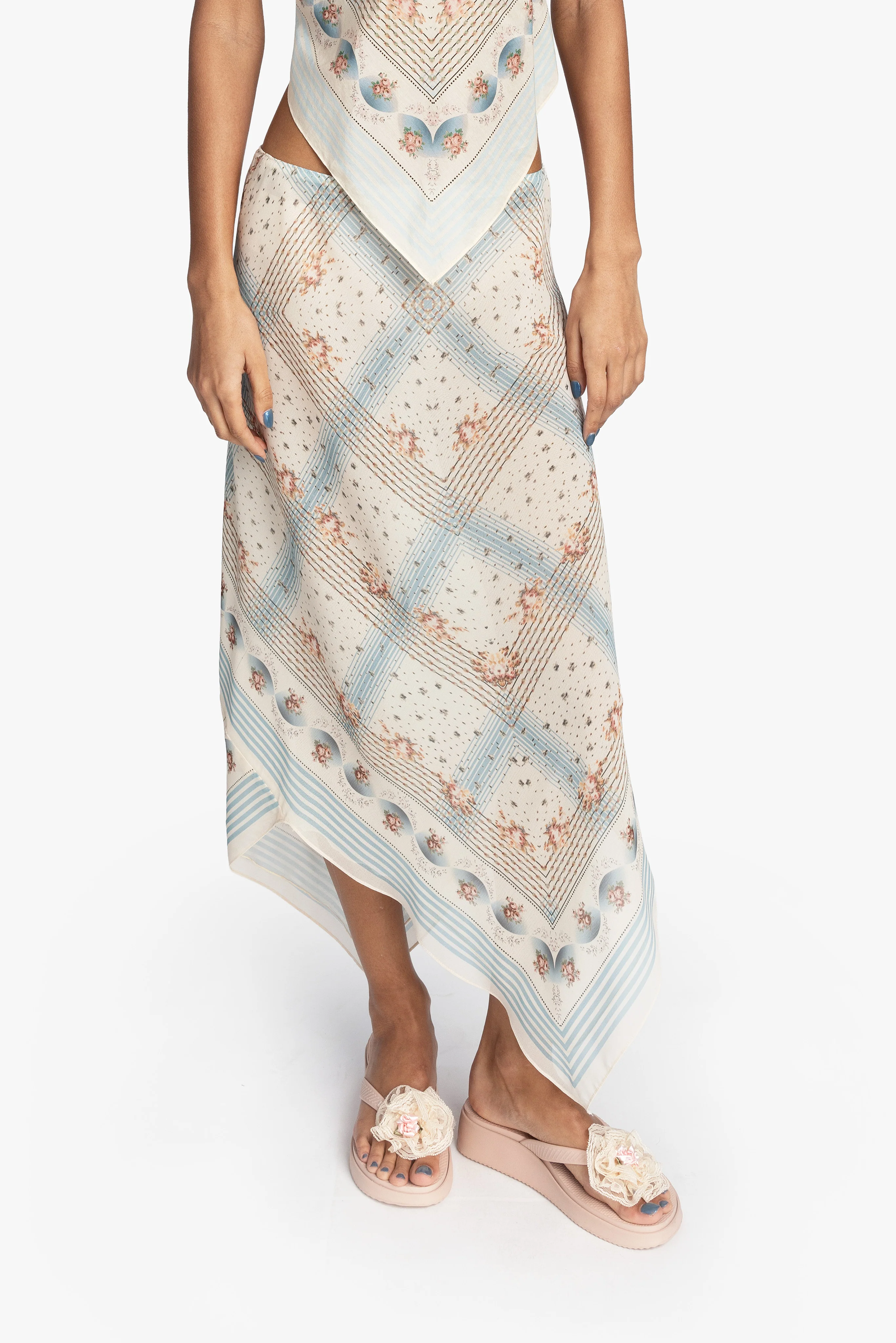 Heritage Scarf Print Chiffon Skirt
