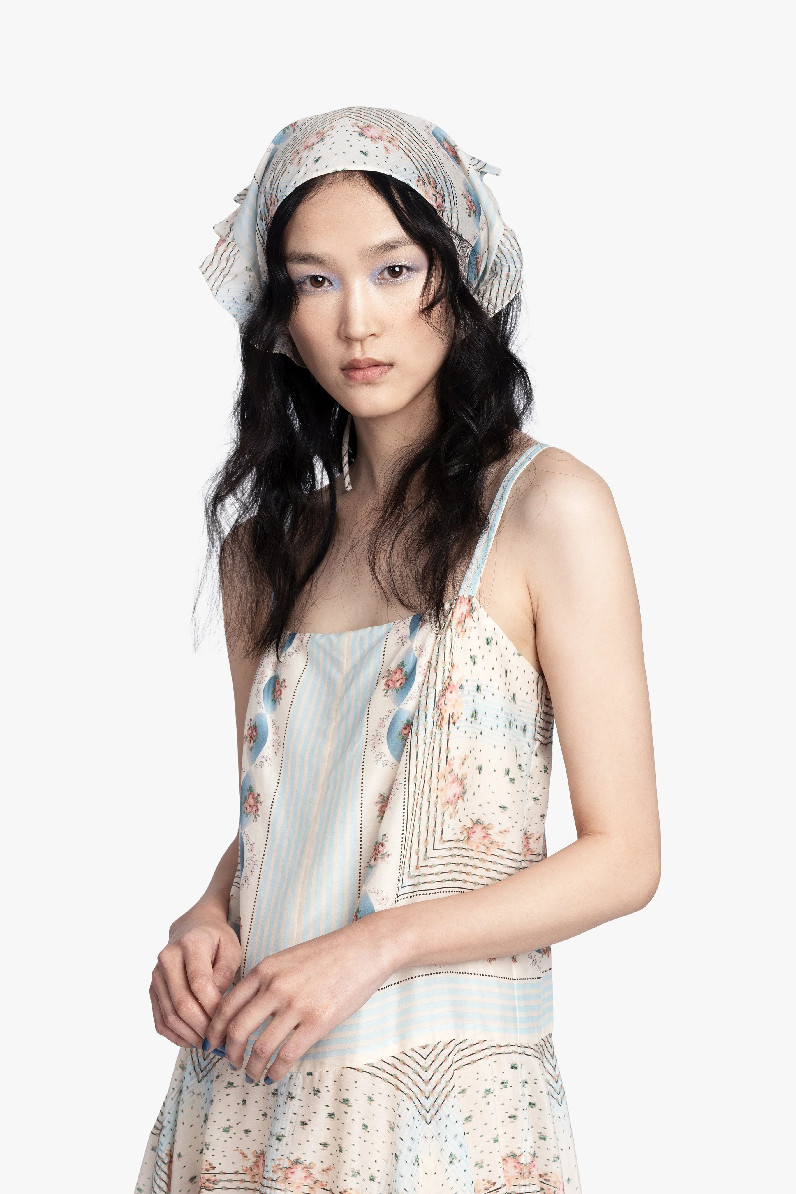 Heritage Scarf Print Chiffon Bandana - Image 2