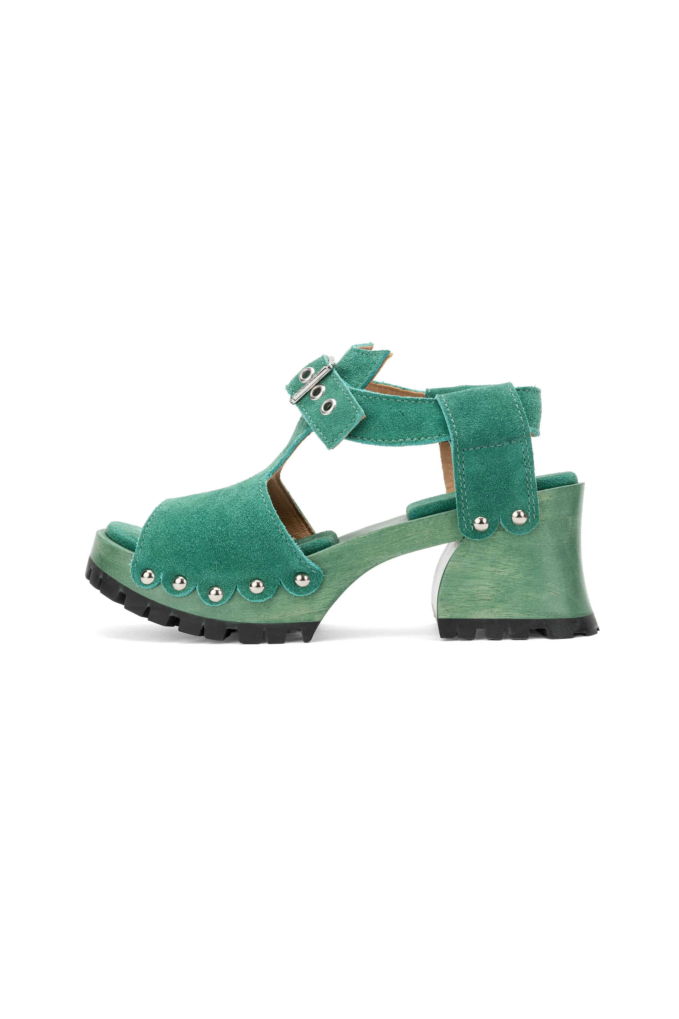 John Fluevog x Anna Sui Clog Sandals - Green - Image 4