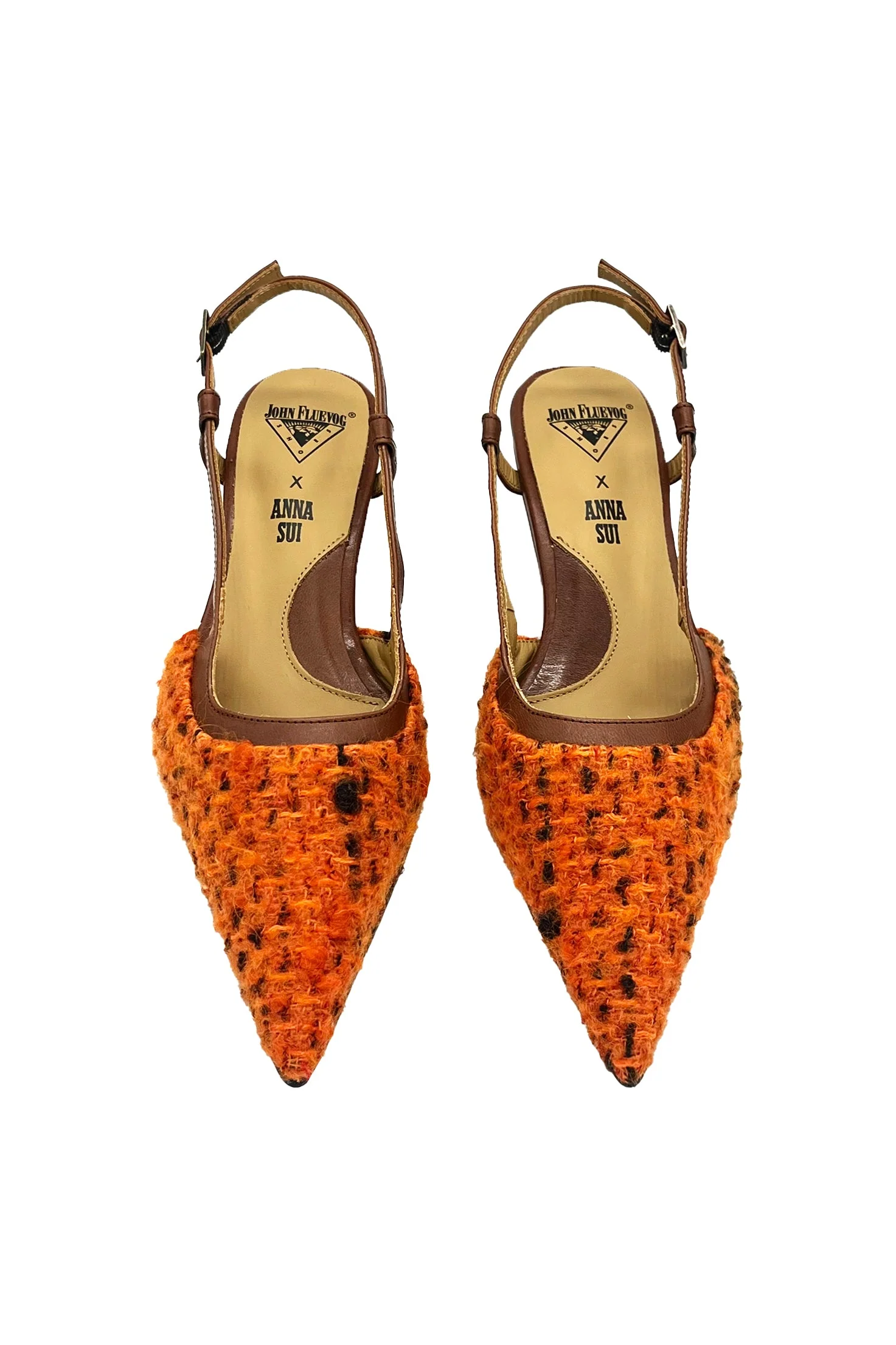 John Fluevog x Anna Sui Marmalade Tweed Slingback - Image 3