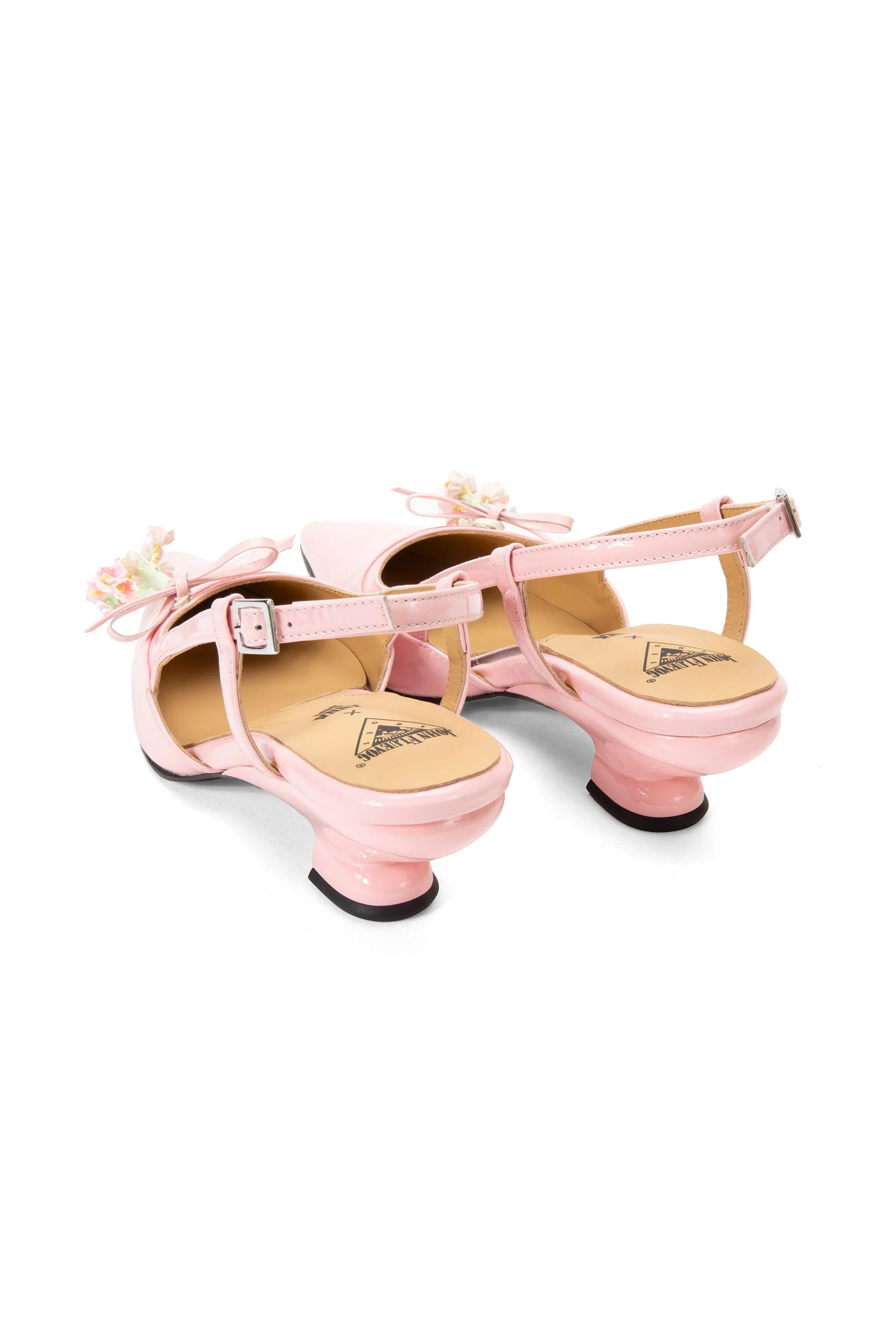 John Fluevog x Anna Sui Slingback Heels - Pink - Image 4