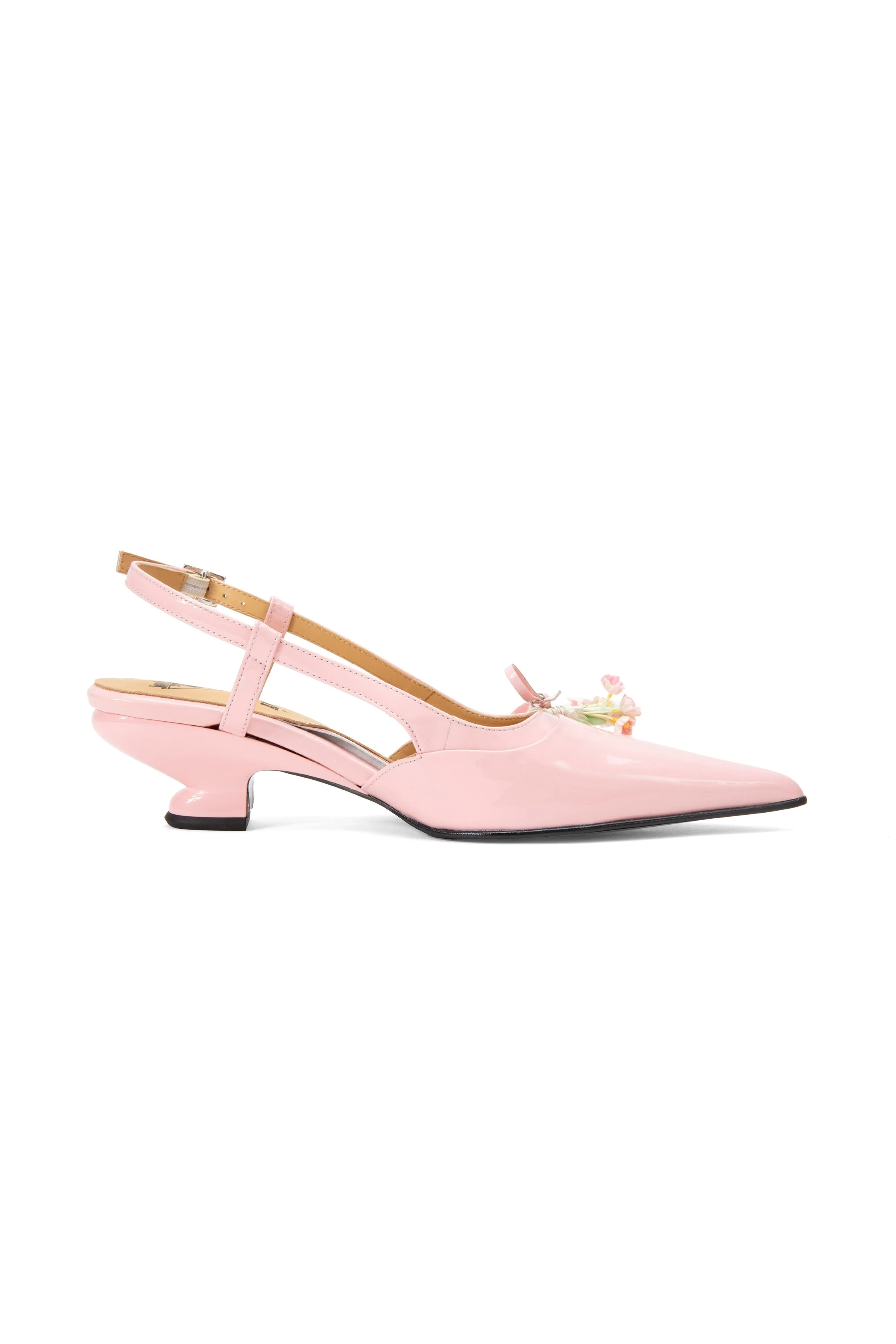 John Fluevog x Anna Sui Slingback Heels - Pink - Image 5