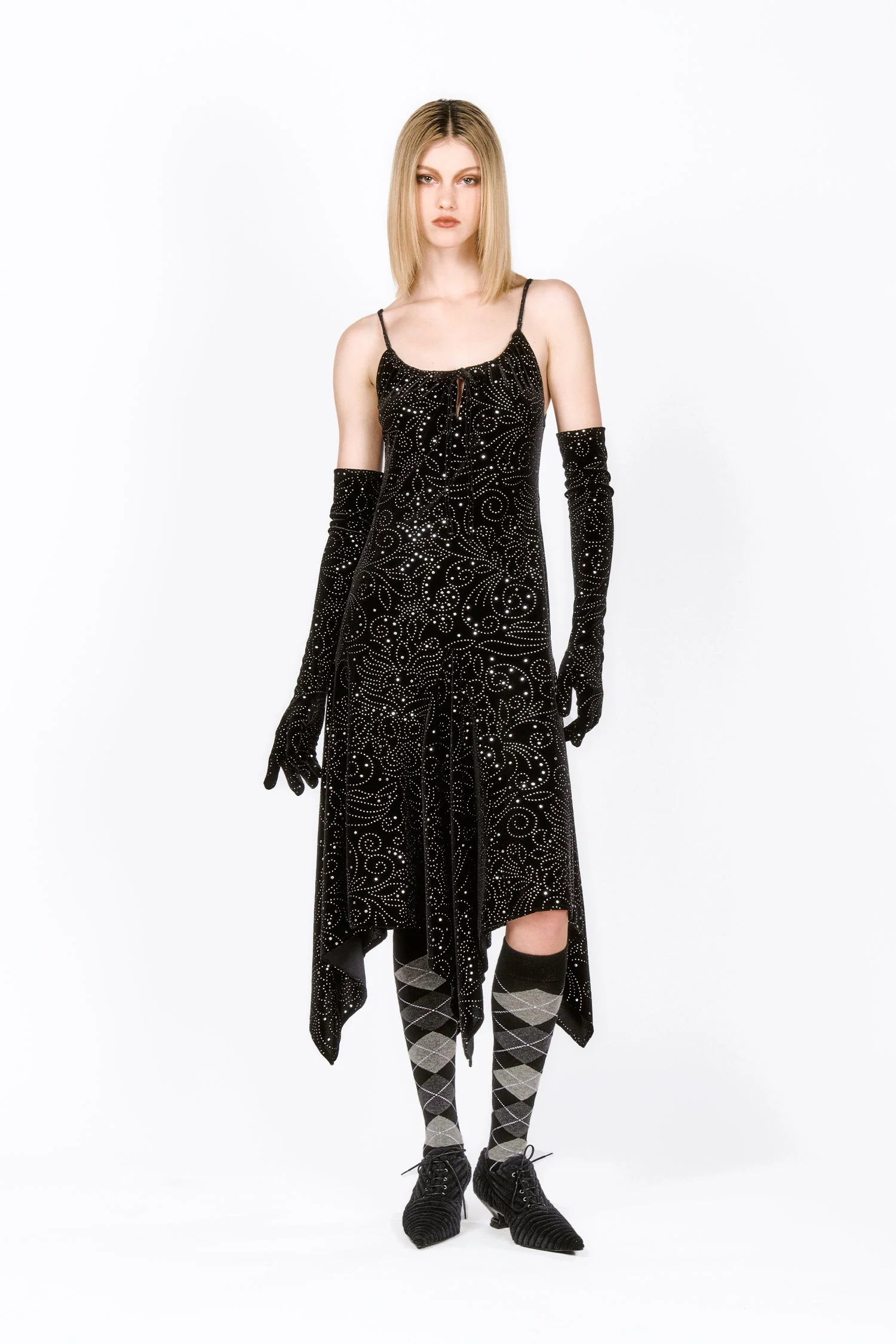 Jubilee Velvet Godet Dress - Image 5